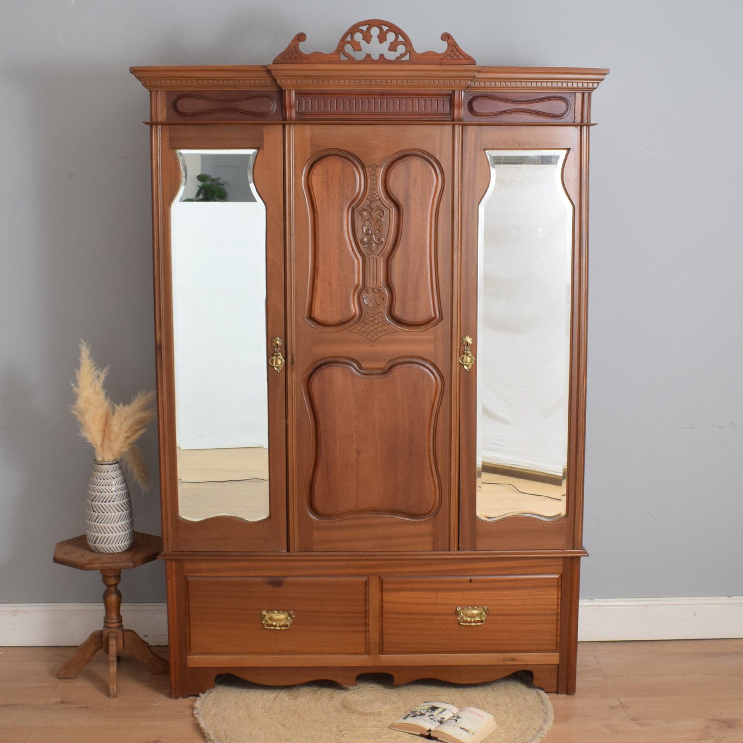 Large Restored Edwardian Wardrobe