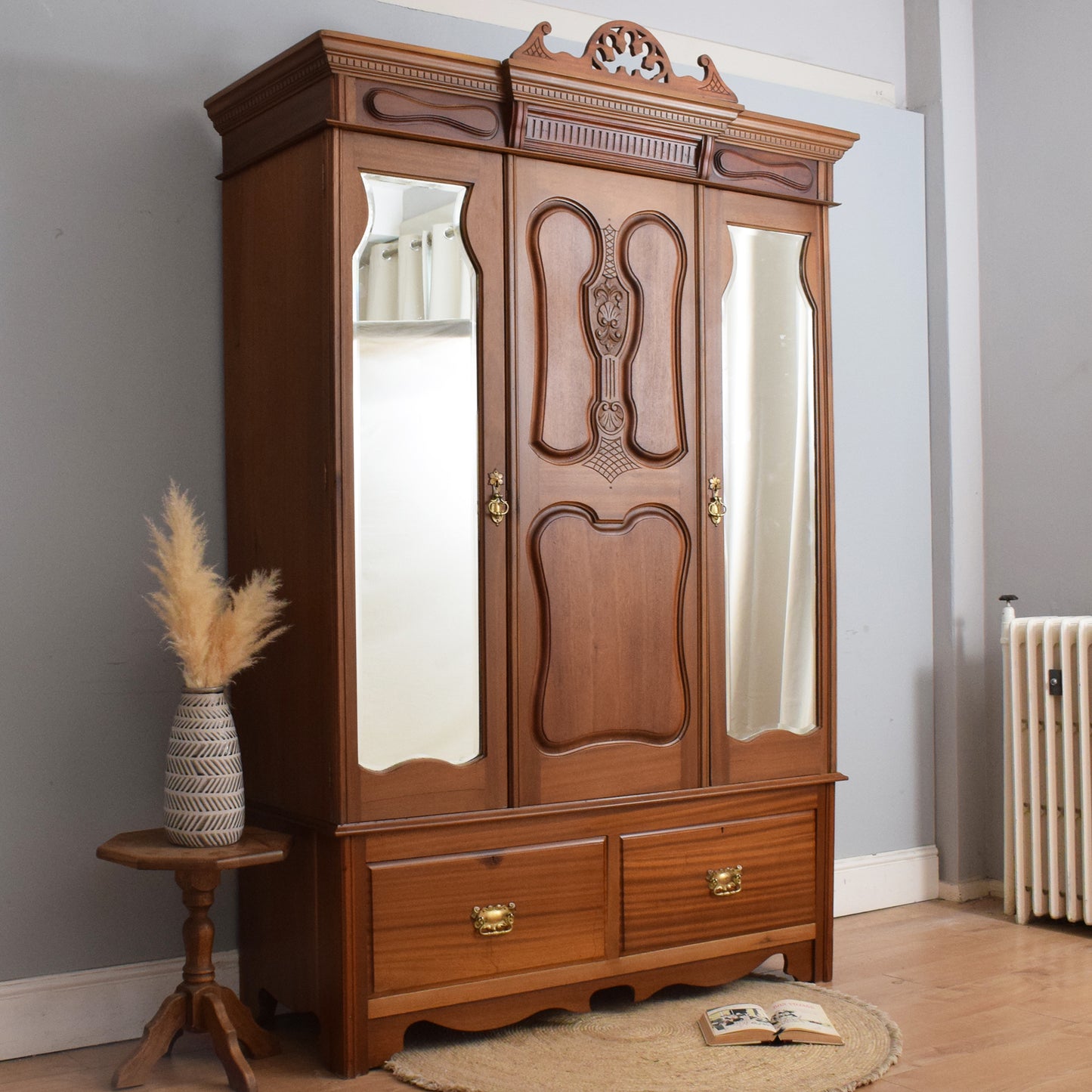 Large Restored Edwardian Wardrobe