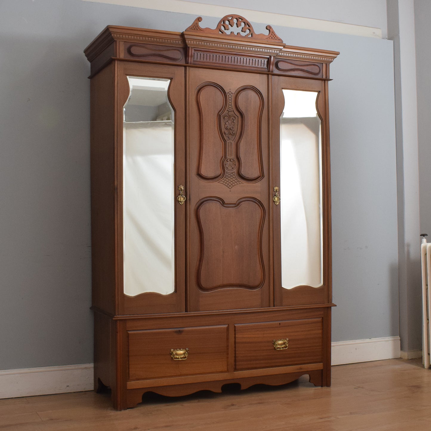 Large Restored Edwardian Wardrobe