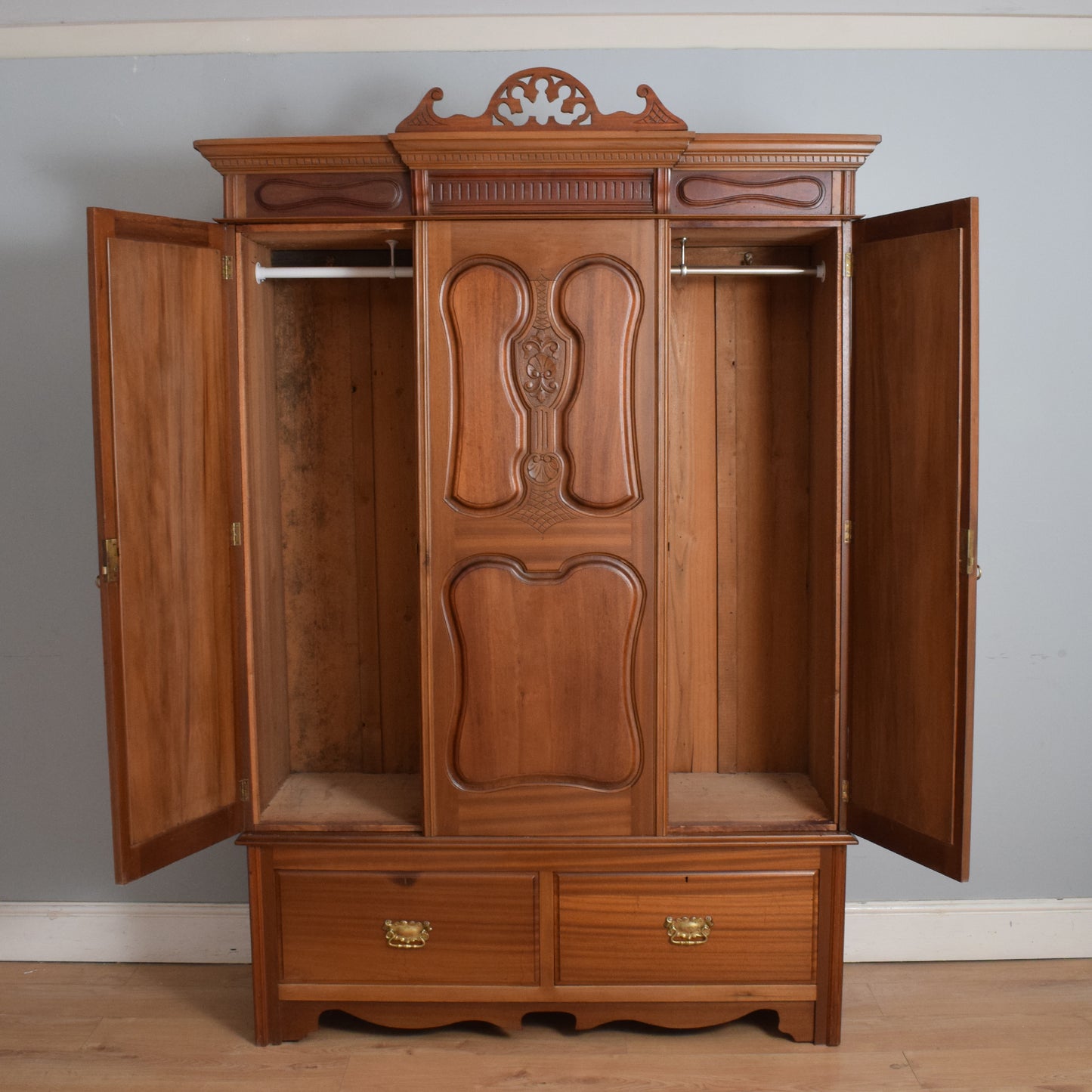 Large Restored Edwardian Wardrobe