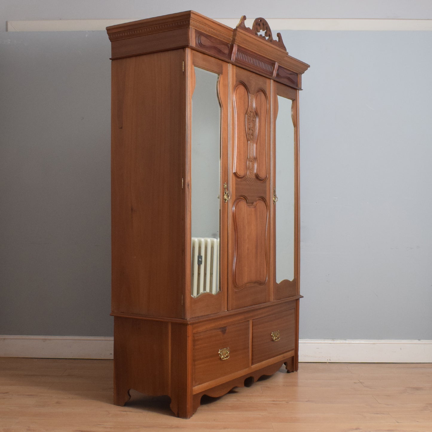 Large Restored Edwardian Wardrobe