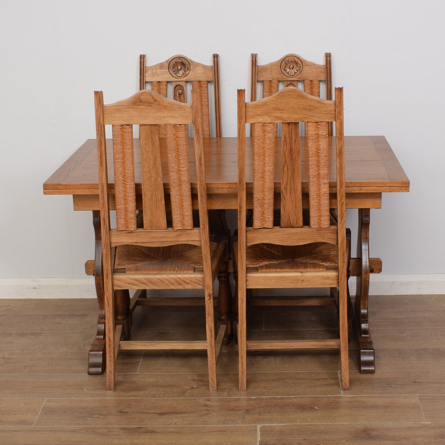 Restored Draw-Leaf Table and Six Chairs