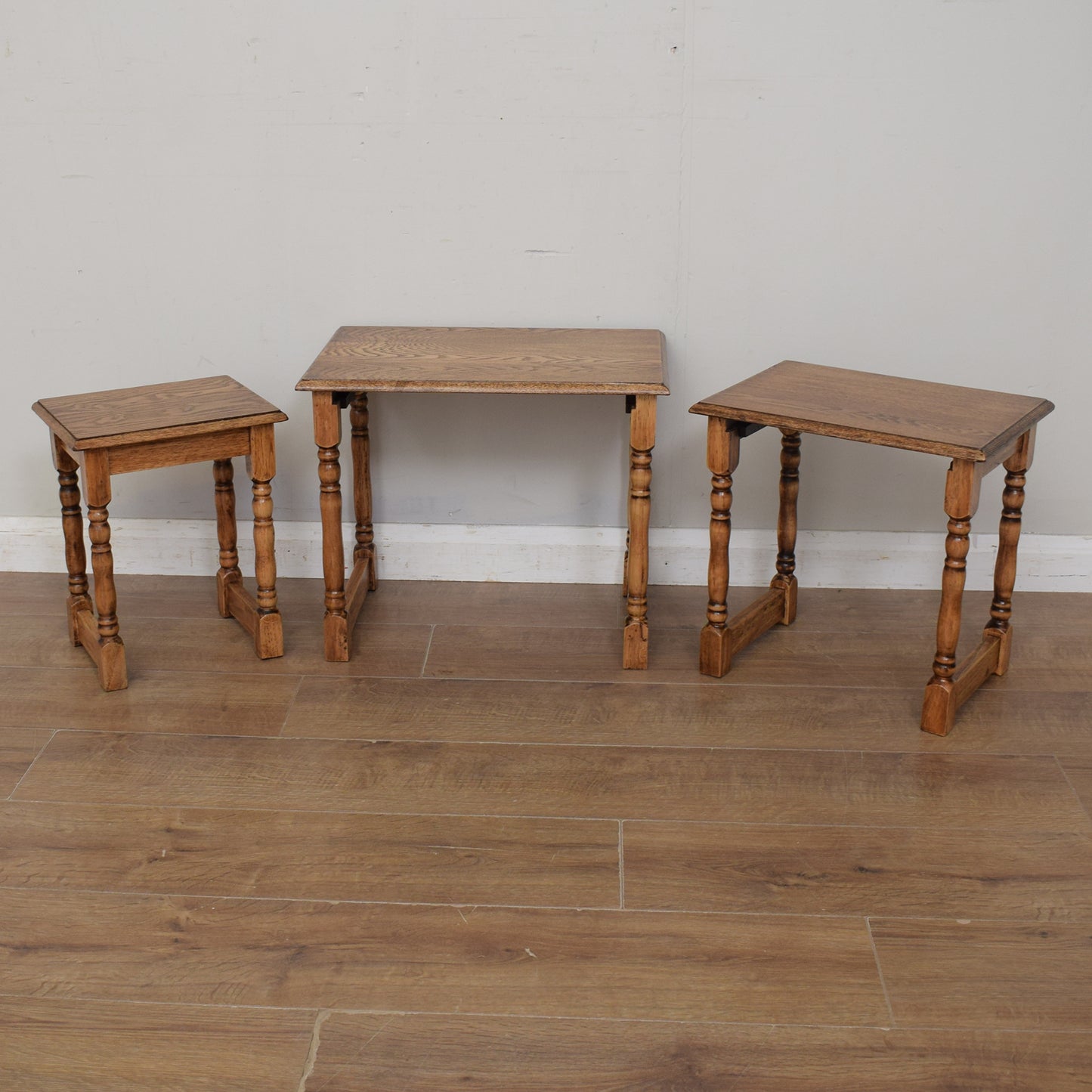 Restored Oak Nest of Tables