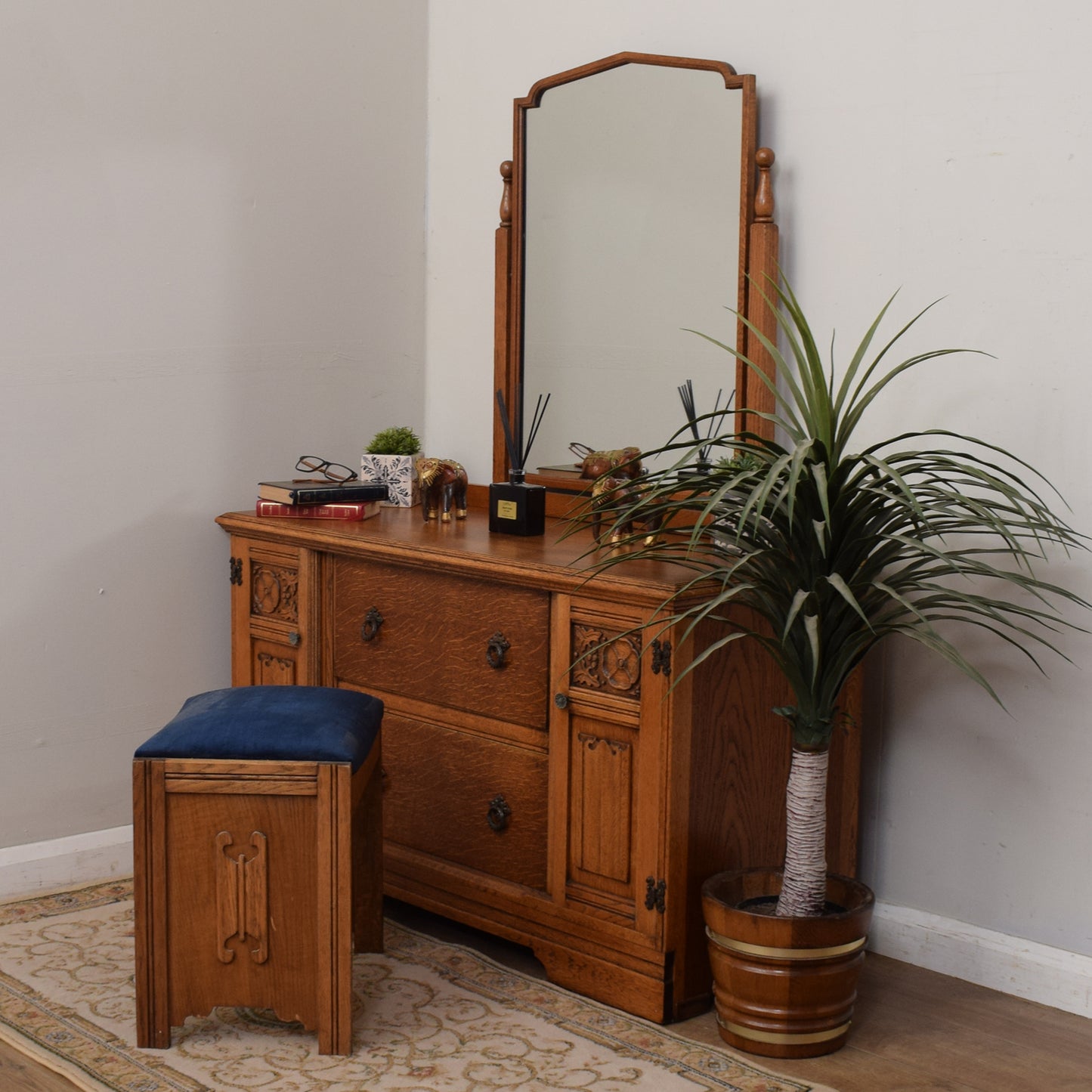 Restored Oak Dressing Table