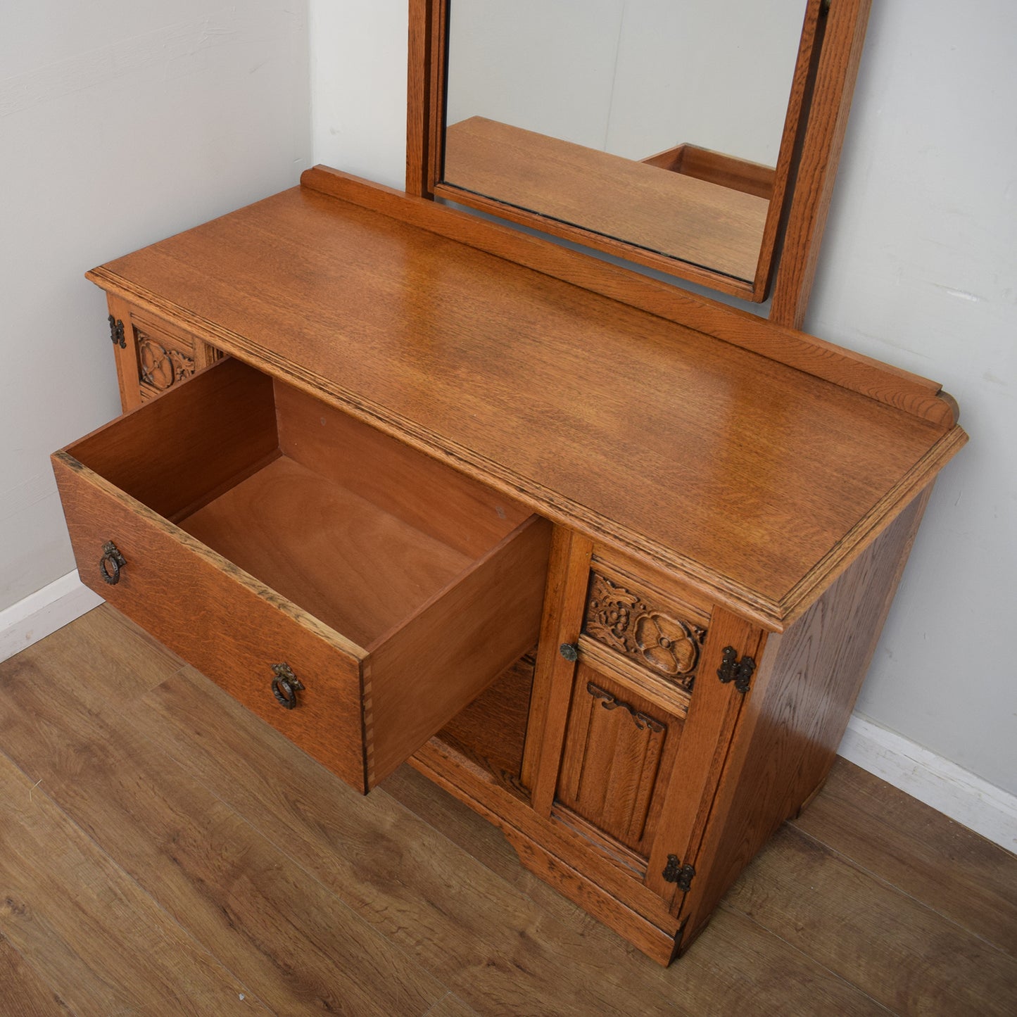 Restored Oak Dressing Table