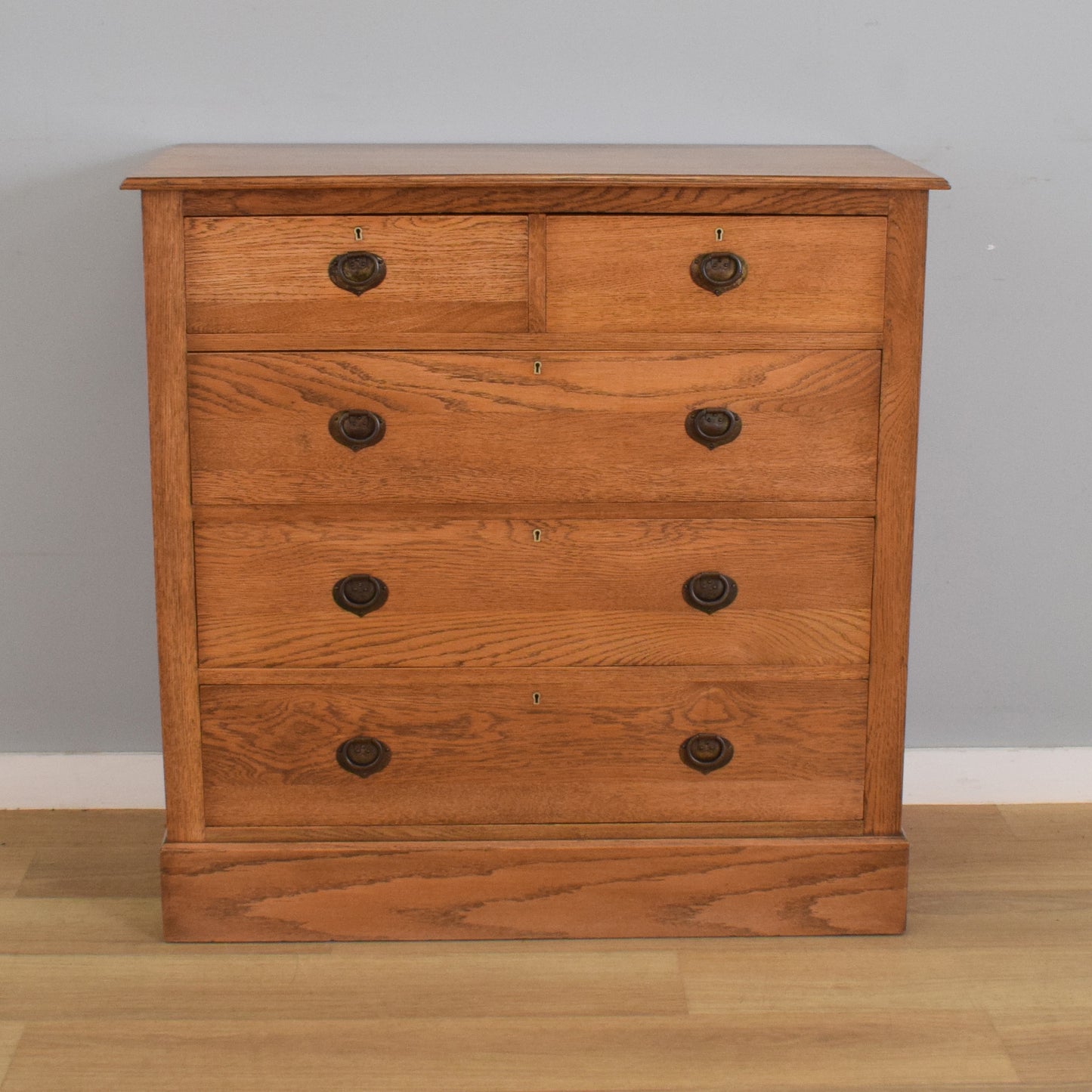 Large Robust Oak Chest of Drawers