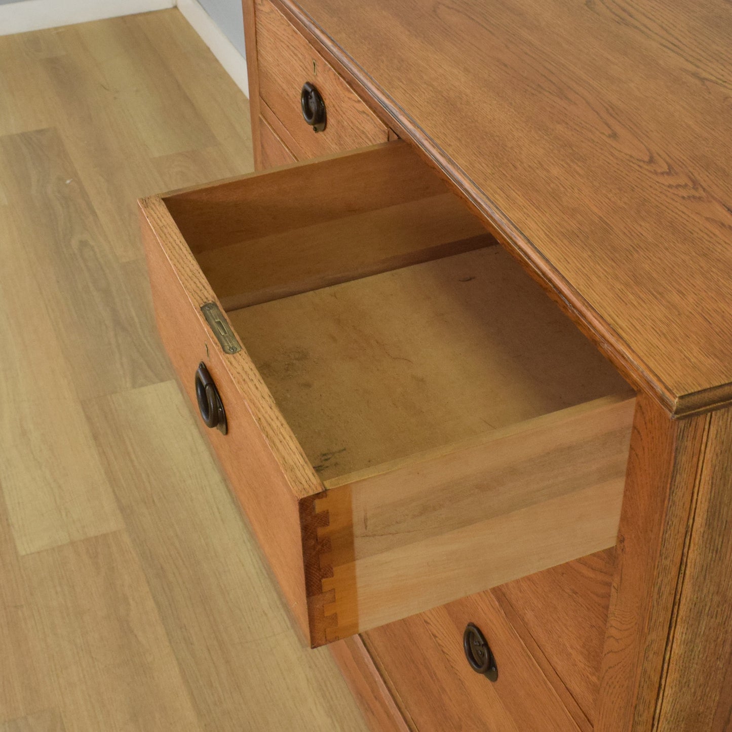 Large Robust Oak Chest of Drawers