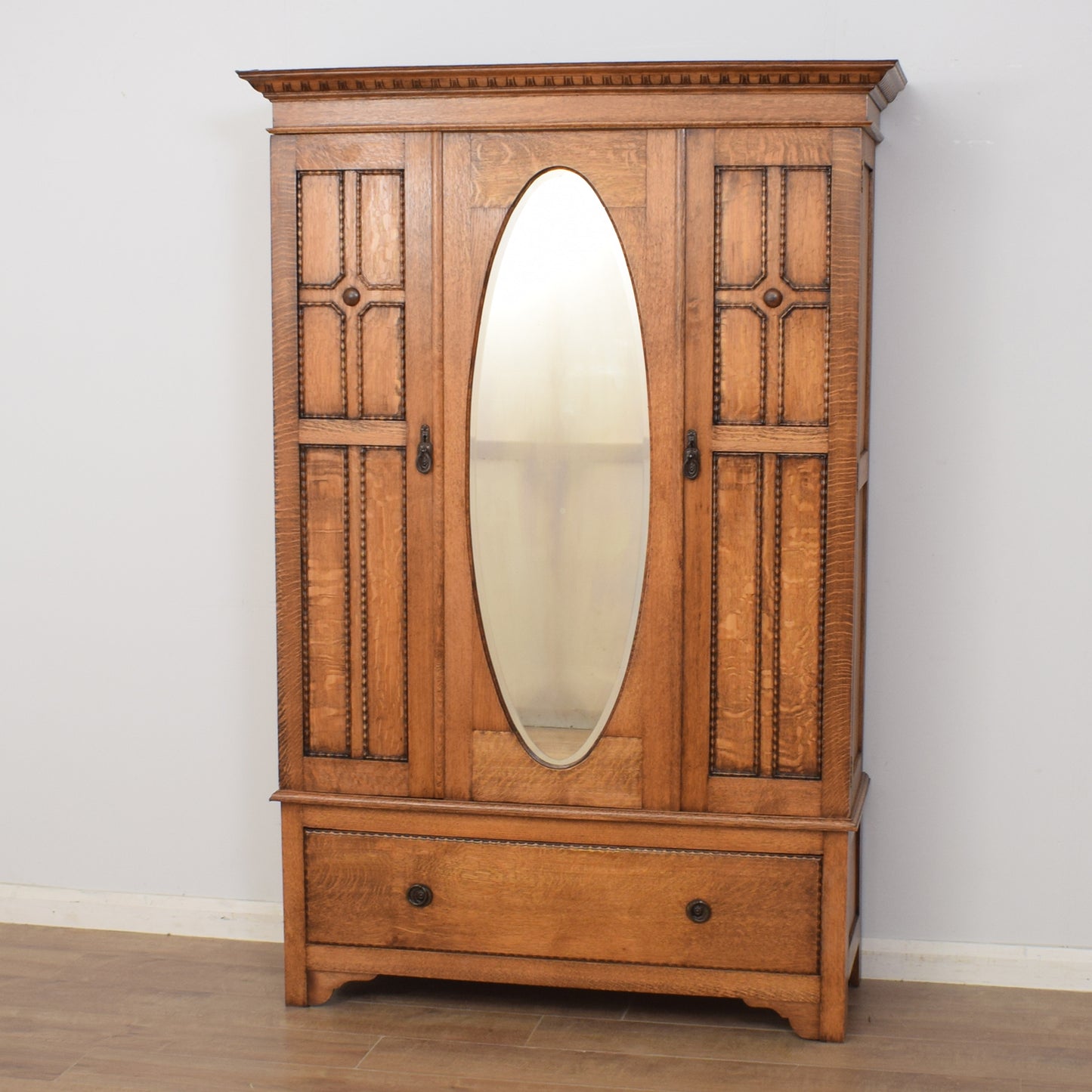 Restored Oak Wardrobe / Hallrobe