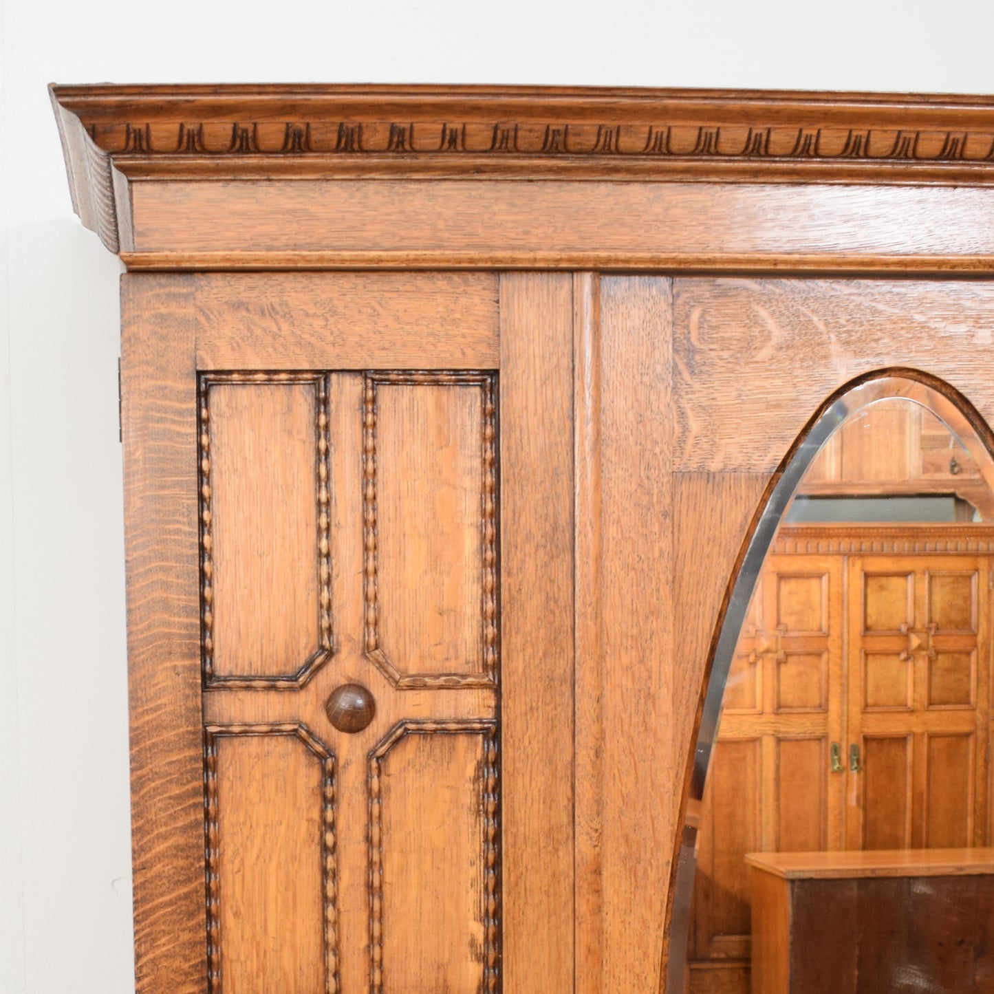 Restored Oak Wardrobe / Hallrobe