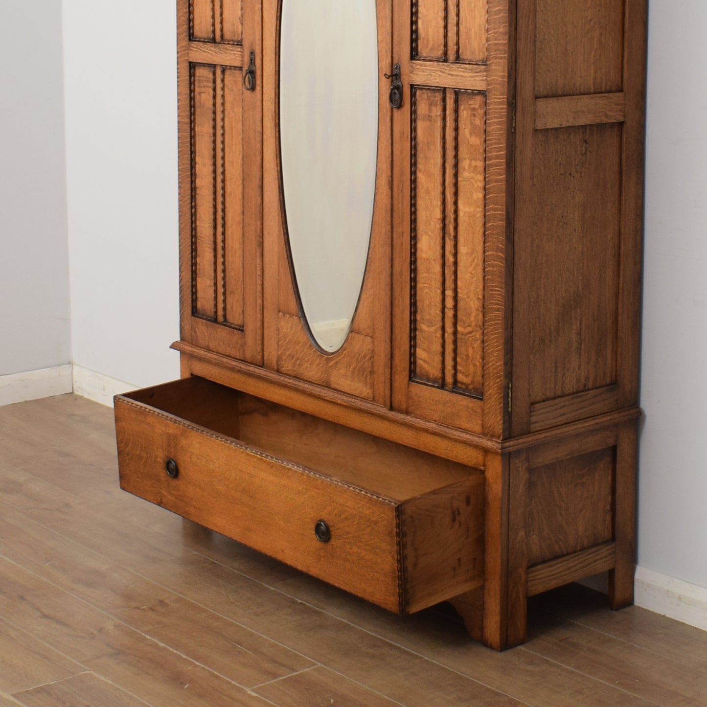 Restored Oak Wardrobe / Hallrobe