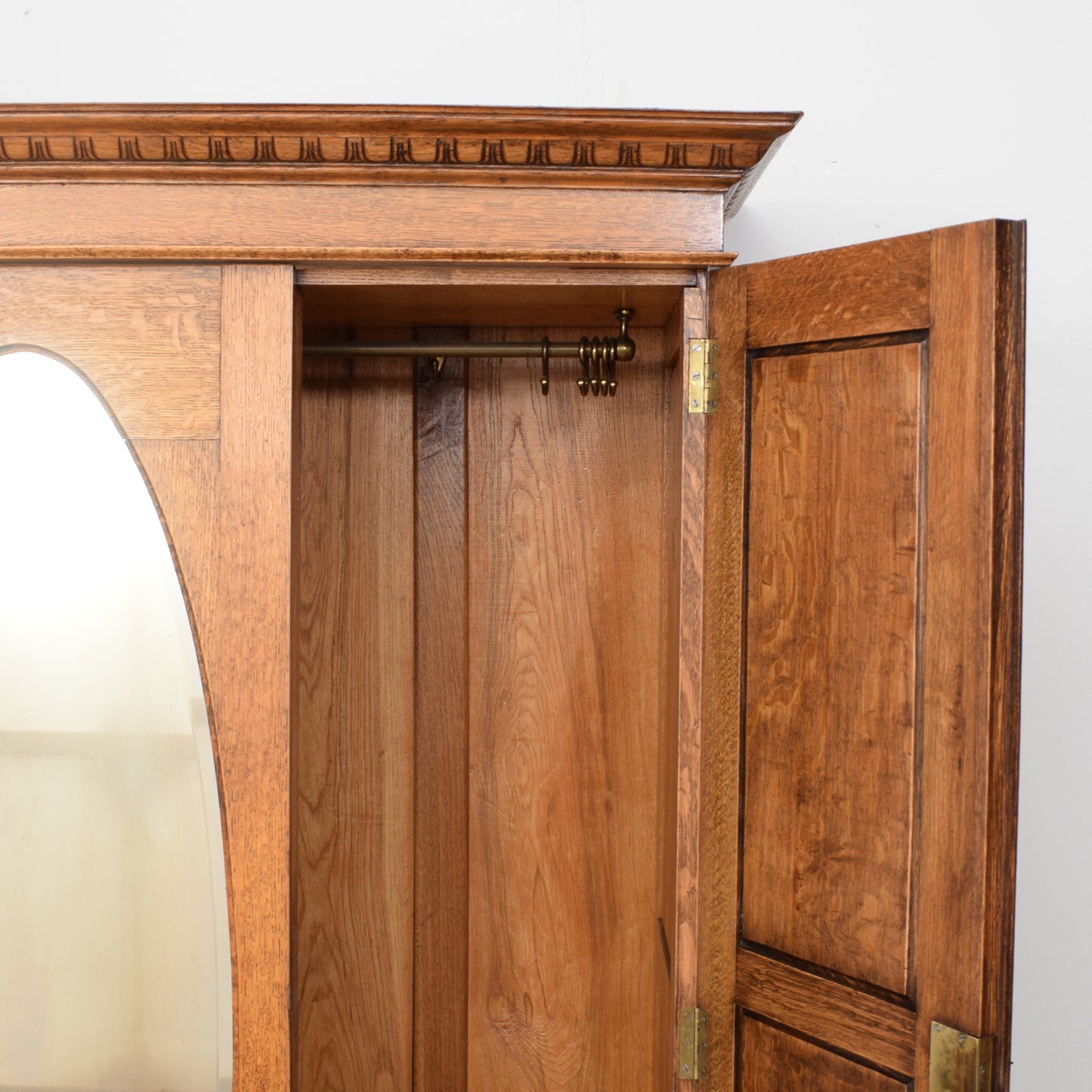 Restored Oak Wardrobe / Hallrobe