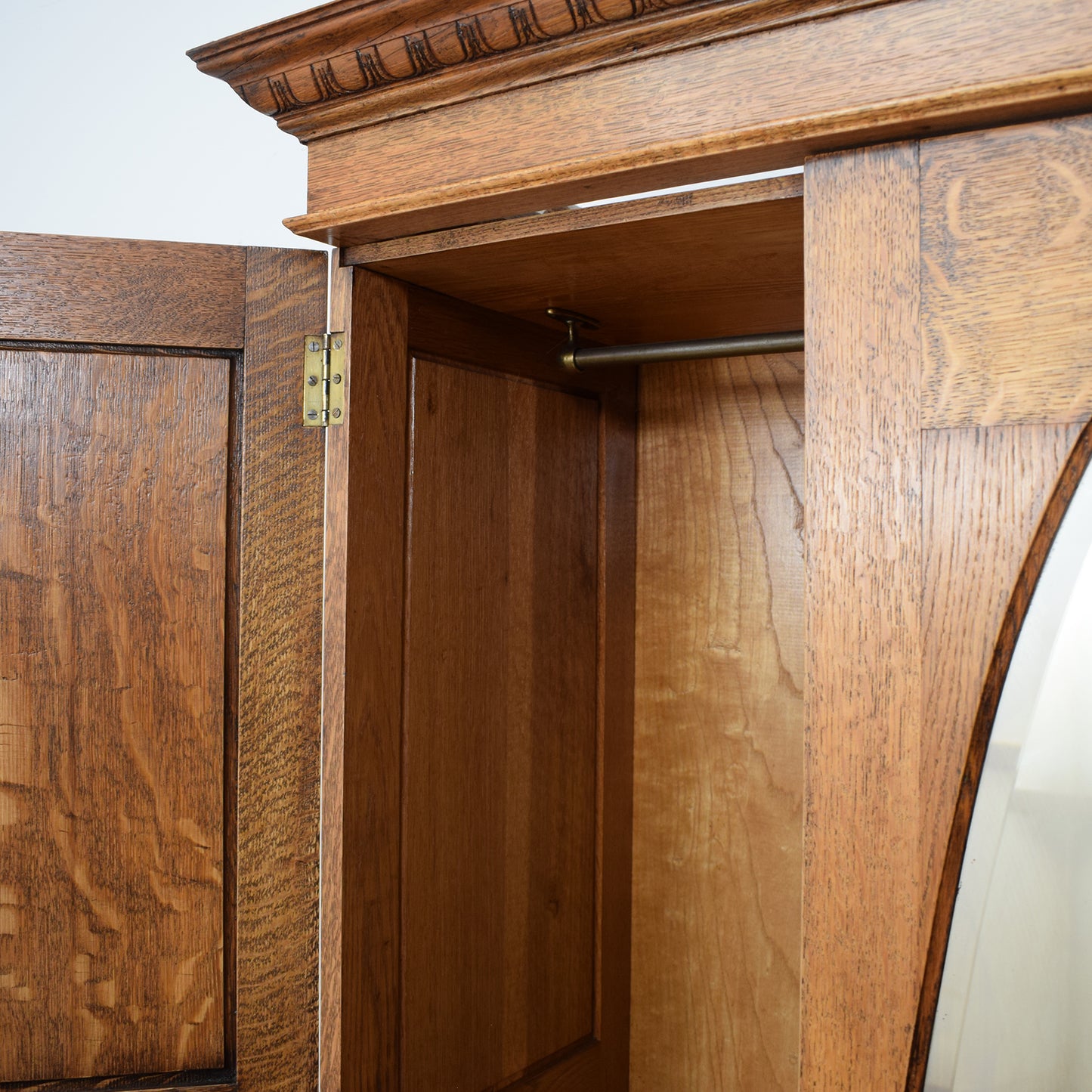 Restored Oak Wardrobe / Hallrobe