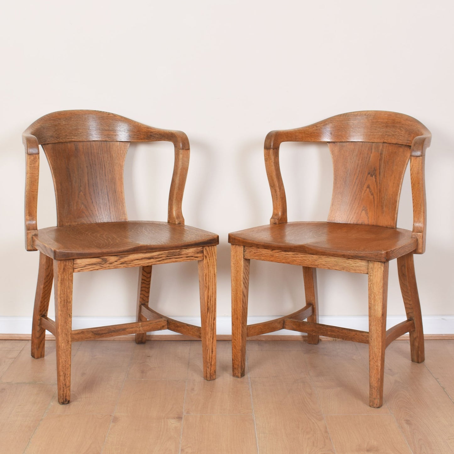 Pair of Oak Art-Deco Style Chairs