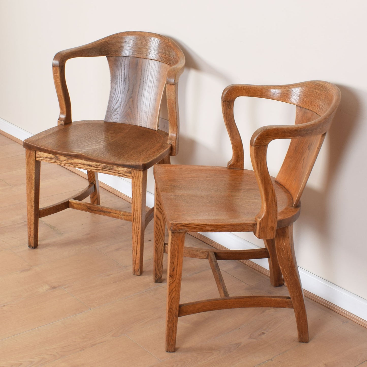 Pair of Oak Art-Deco Style Chairs