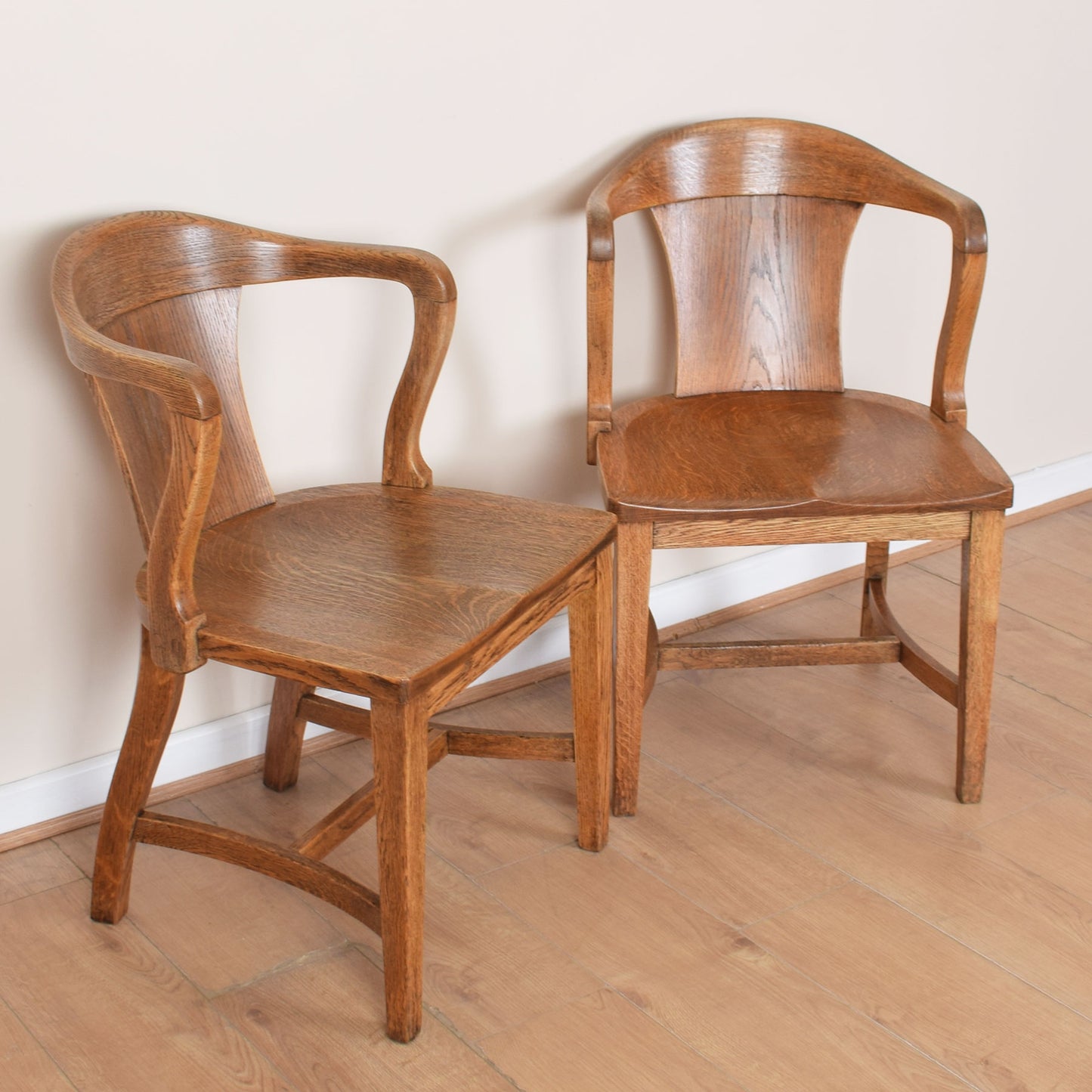 Pair of Oak Art-Deco Style Chairs