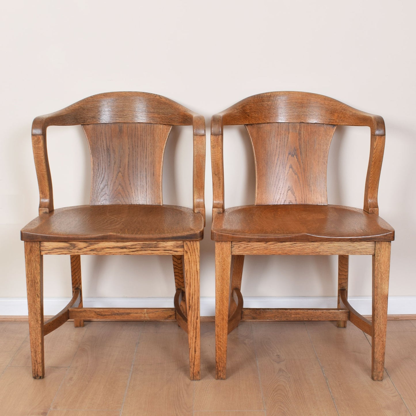 Pair of Oak Art-Deco Style Chairs