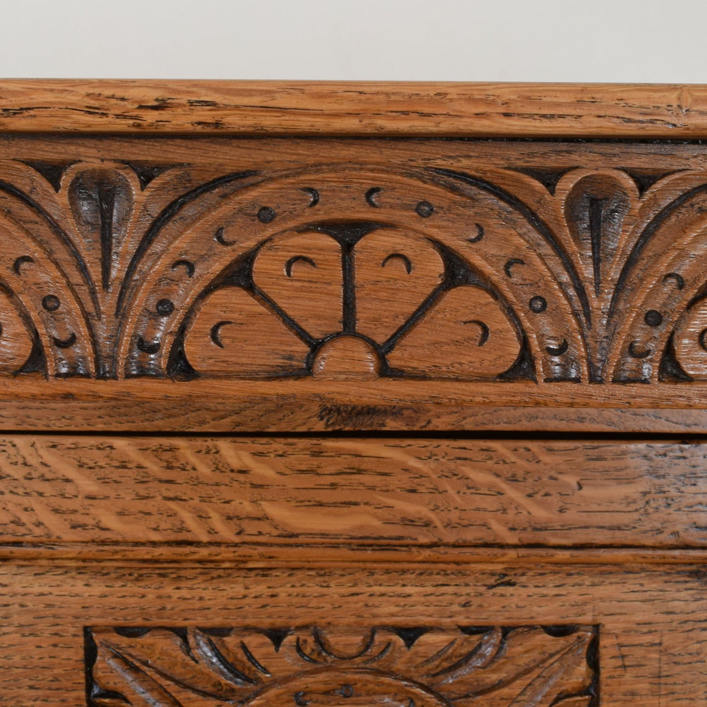 Carved Oak Court Cabinet