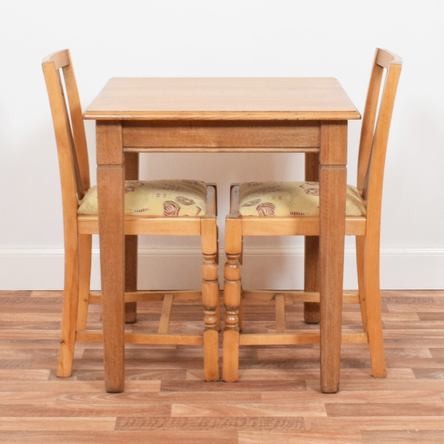Restored Oak Table and Two Chairs