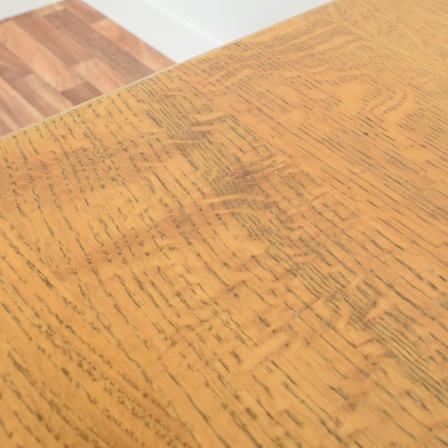 Restored Oak Table and Two Chairs