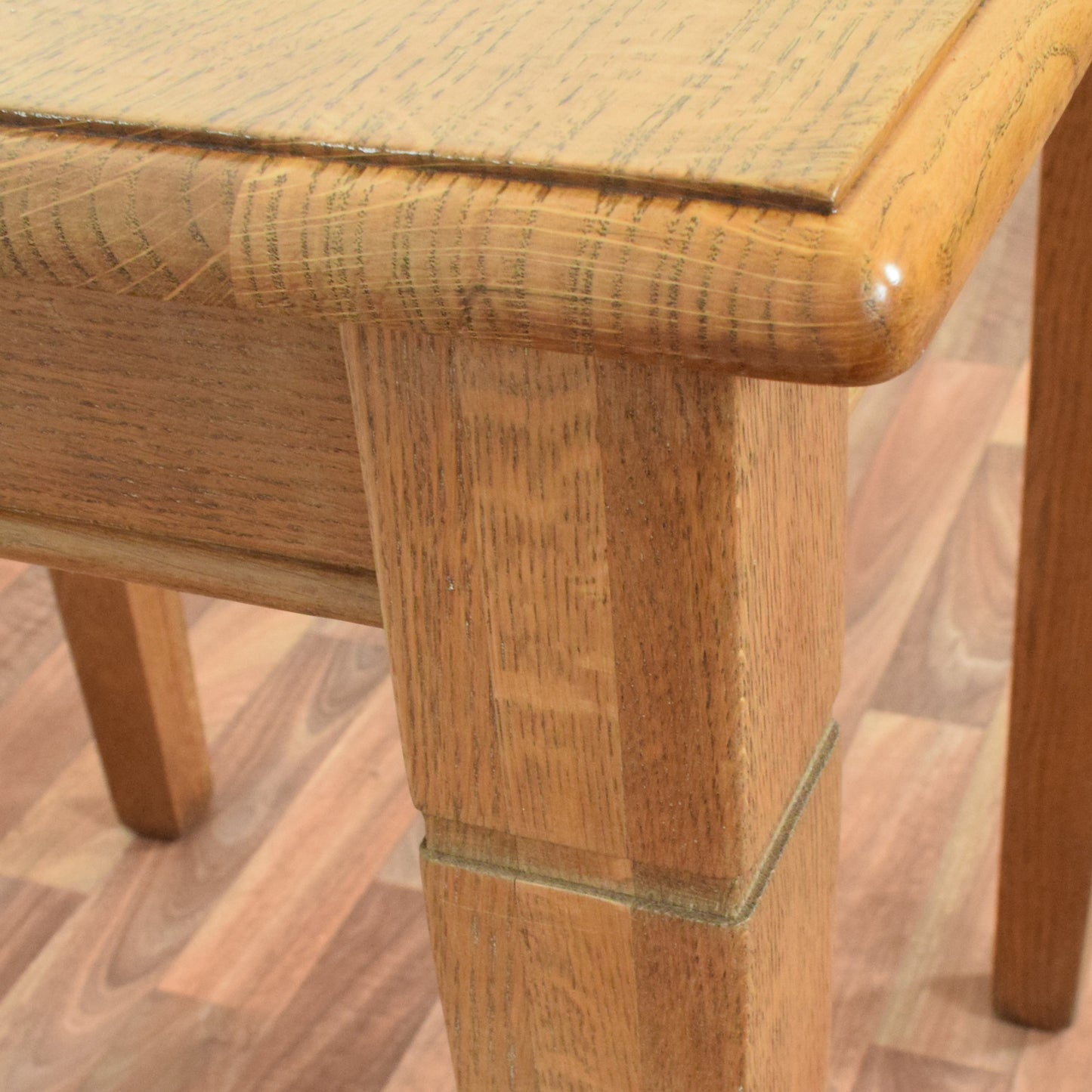 Restored Oak Table and Two Chairs