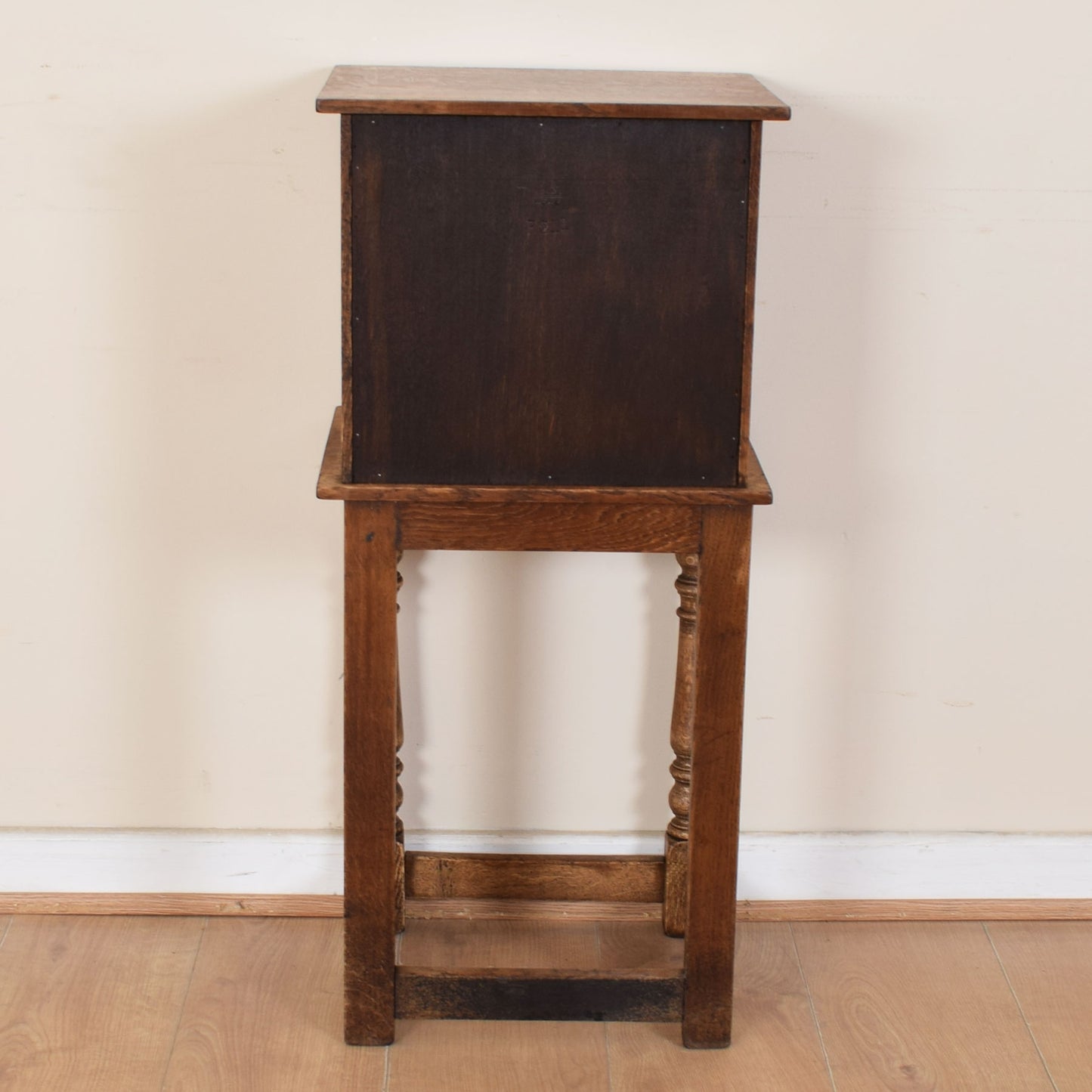 Tall Oak Bedside Cabinet.