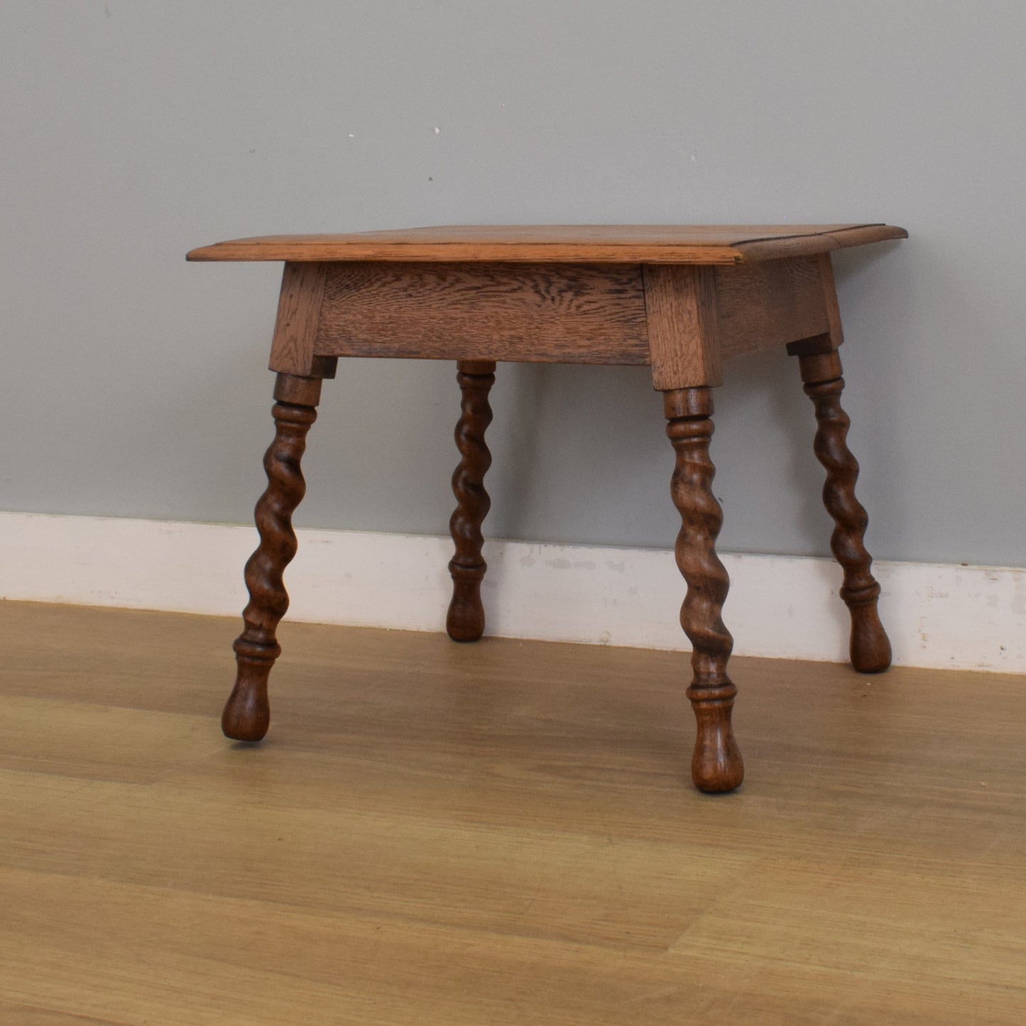 Oak Barley-Twist Side Table