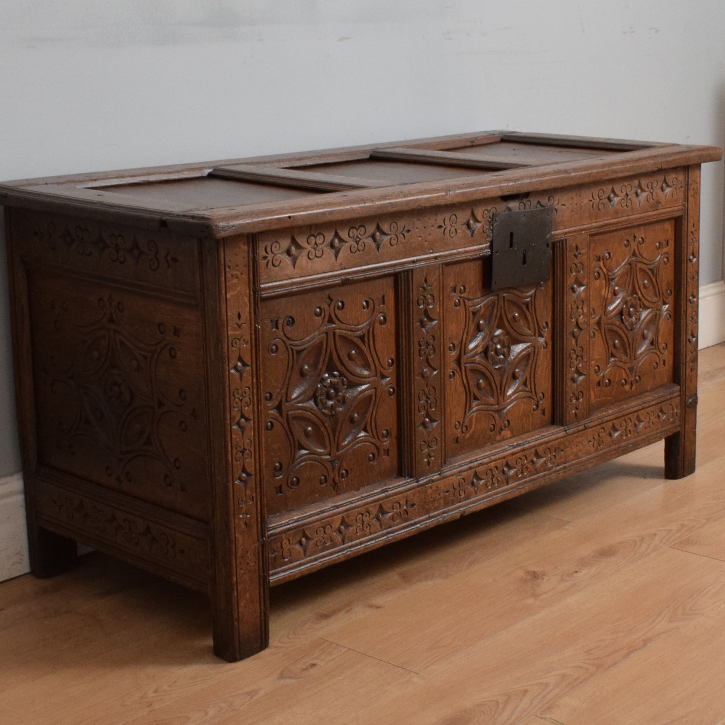 Carved Antique Coffer