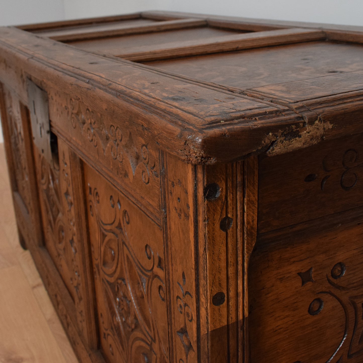 Carved Antique Coffer