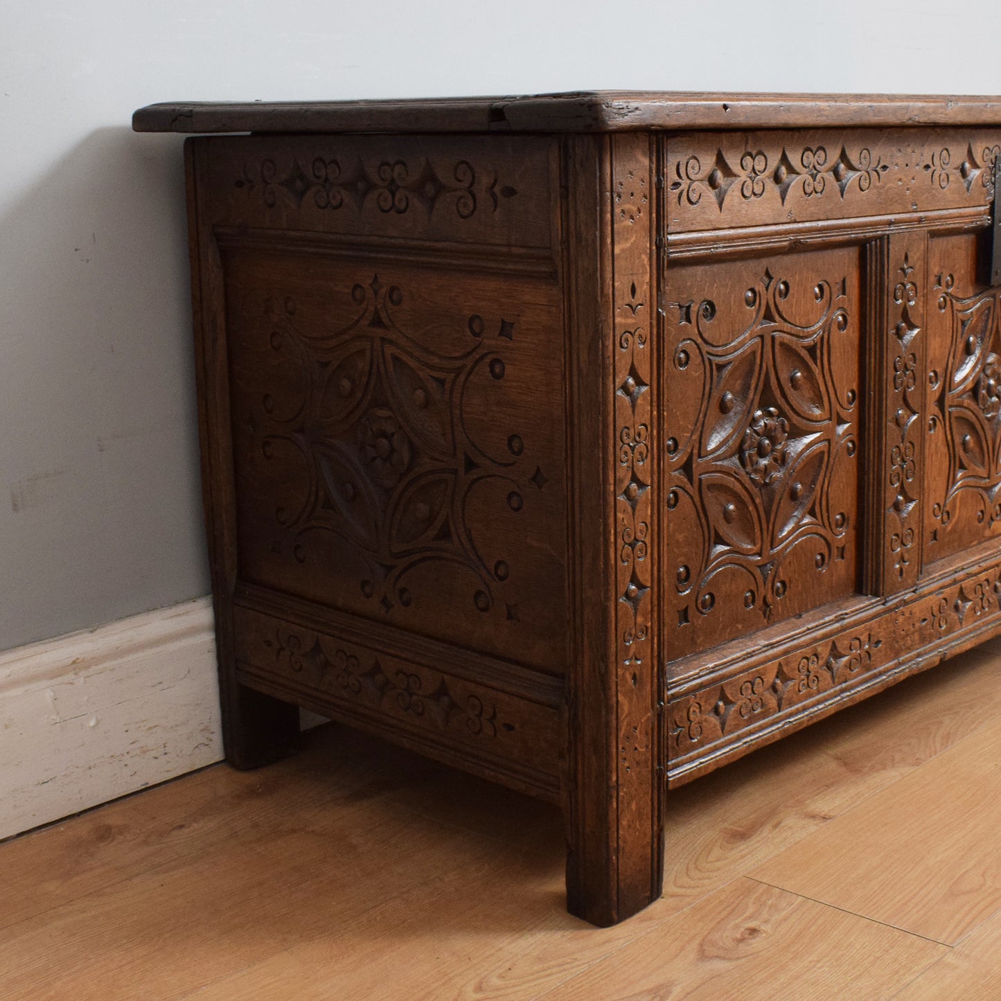 Carved Antique Coffer