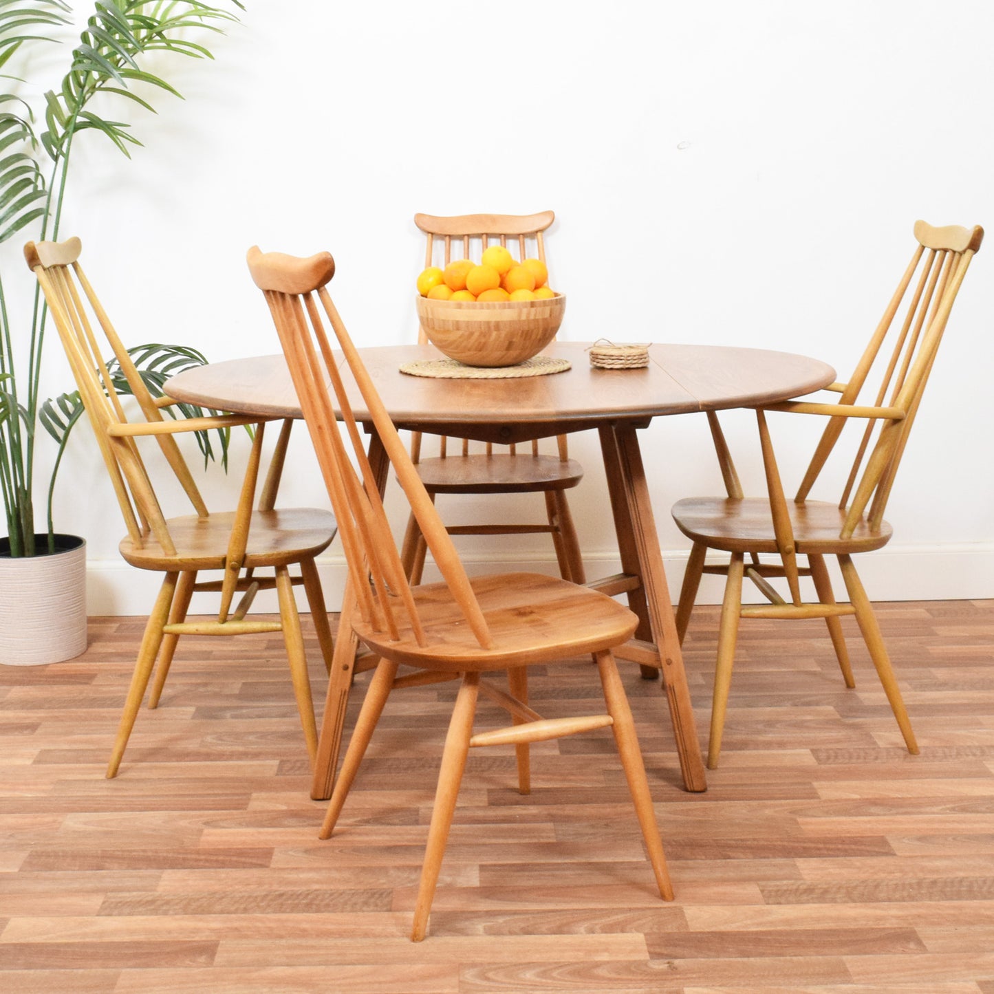 Ercol Drop Leaf Table and Four Chairs