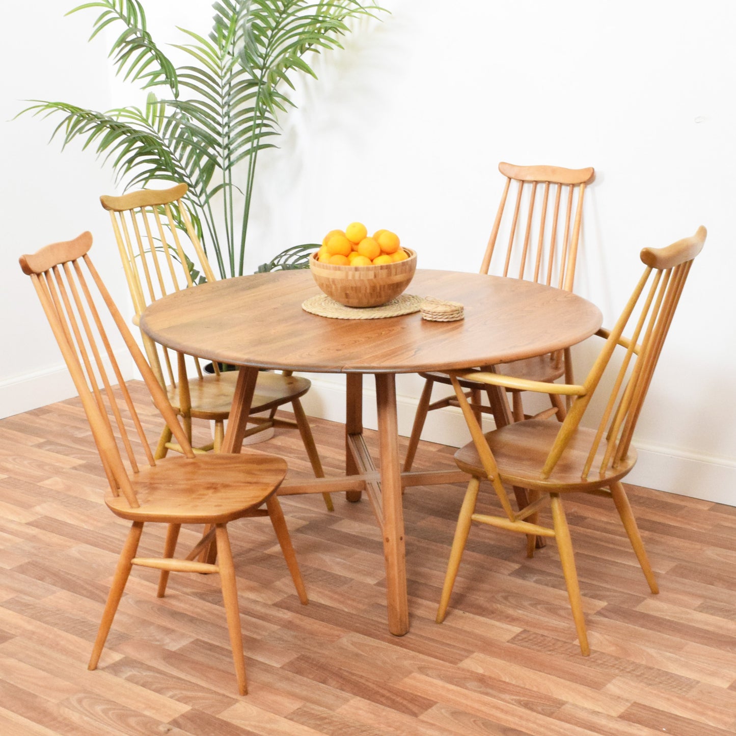 Ercol Drop Leaf Table and Four Chairs