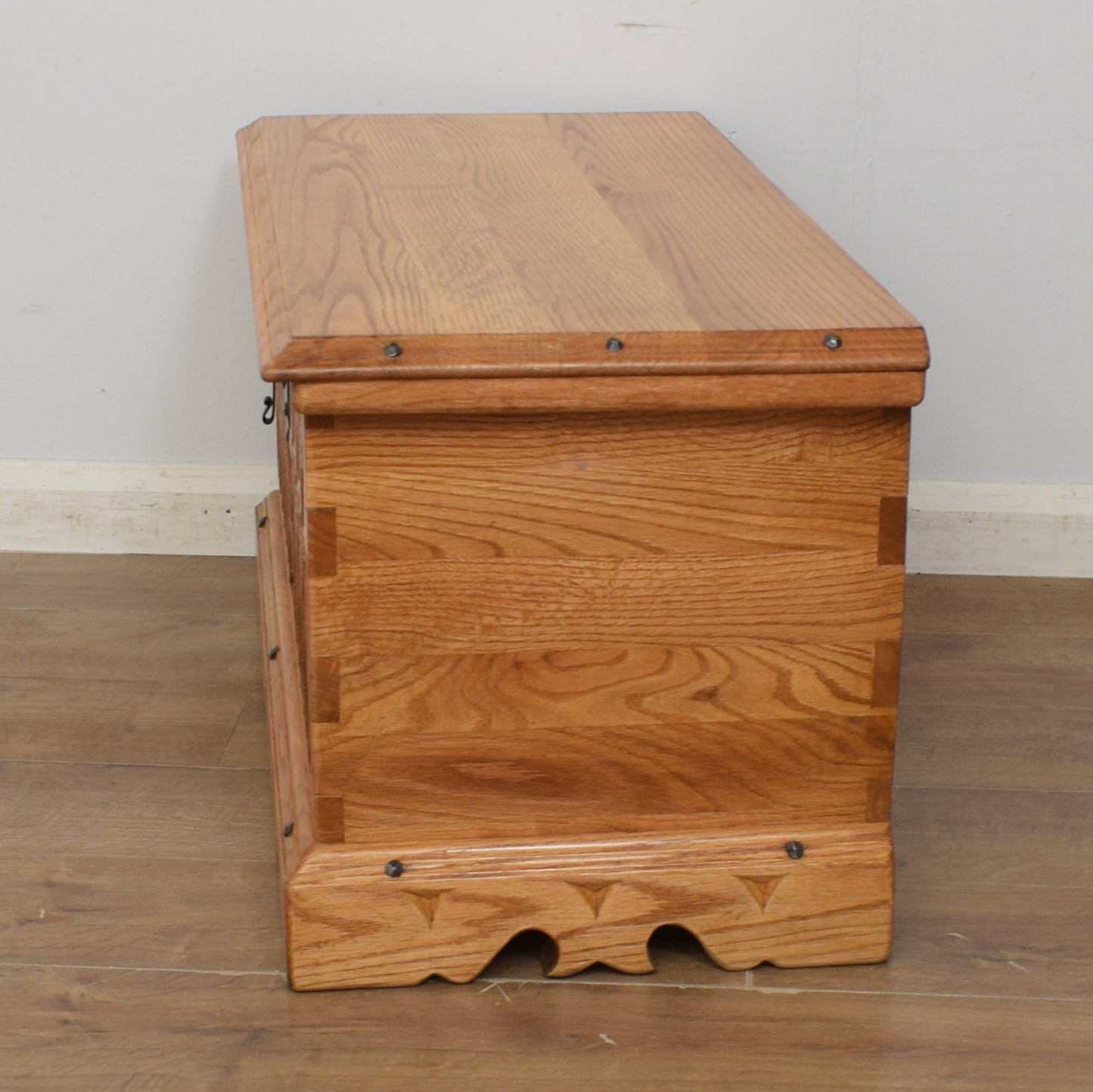 Carved Oak Blanket Box