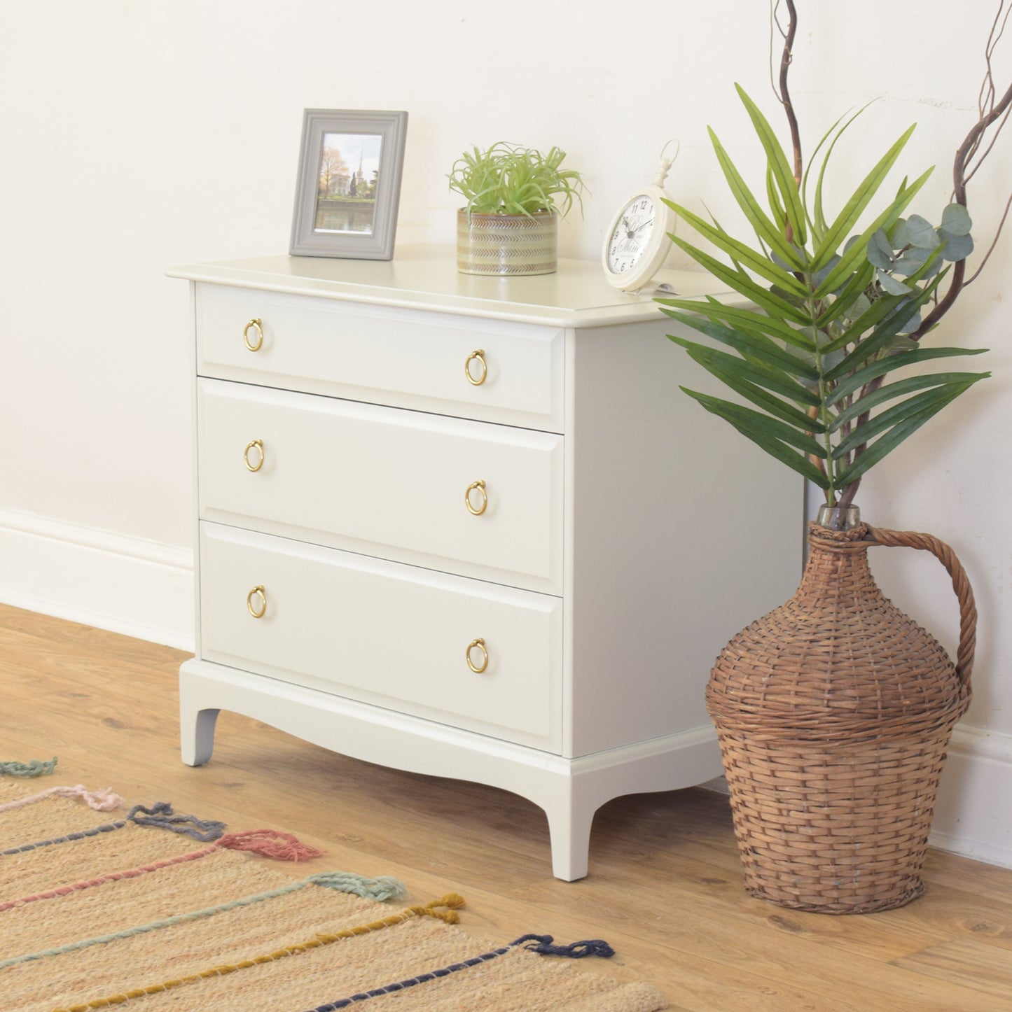 Small Painted Stag Chest Of Drawers