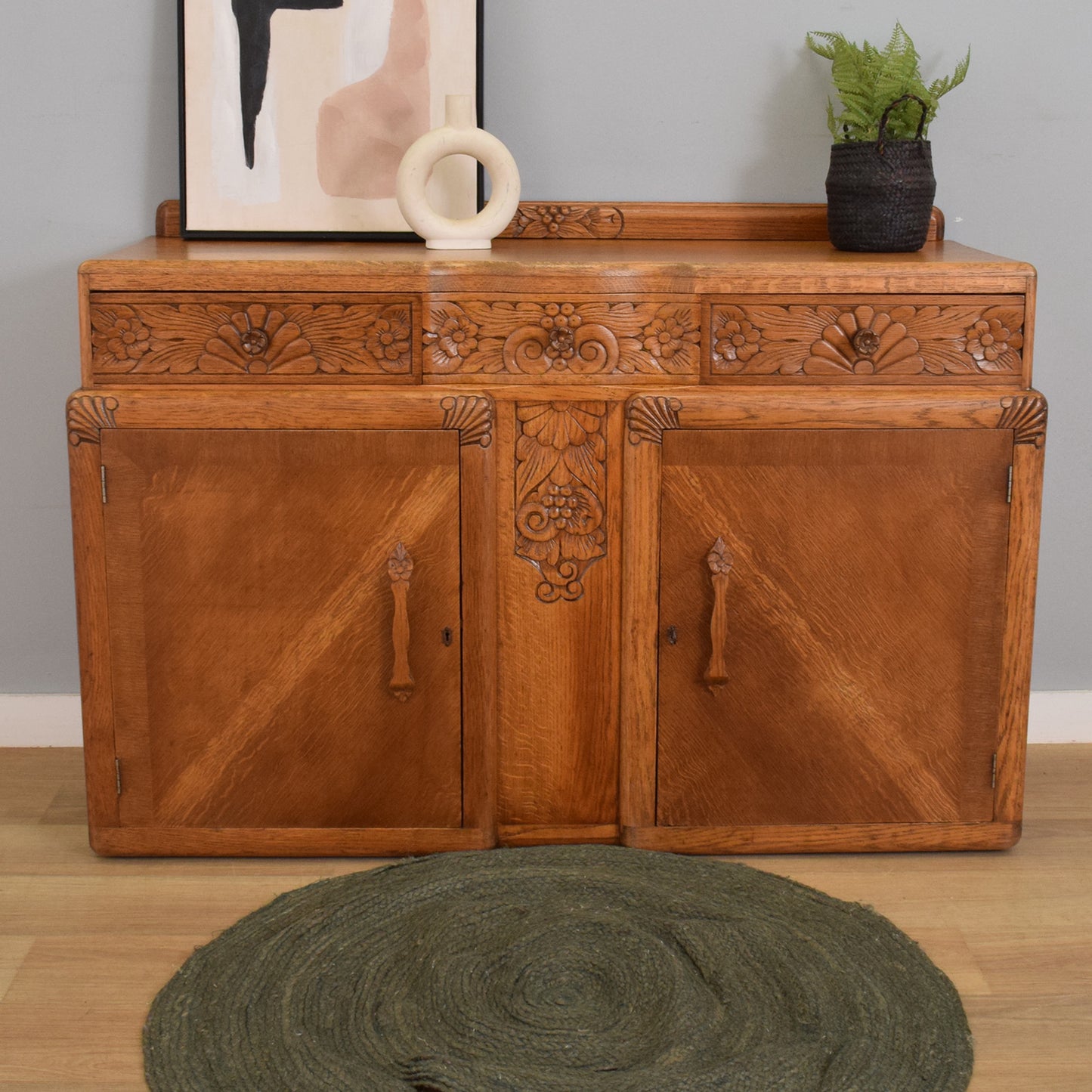 Art-Deco Style Oak Sideboard