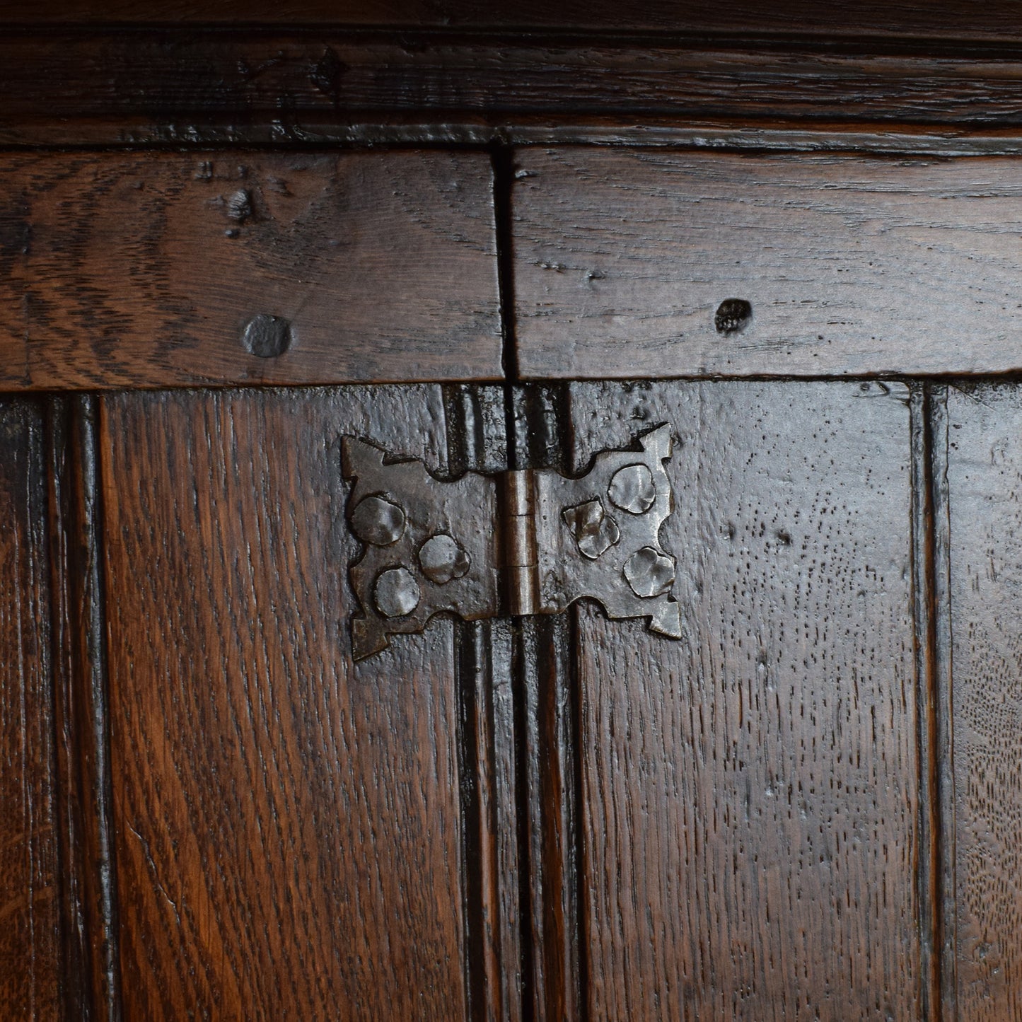 Antique Solid Carved Oak Secretaire