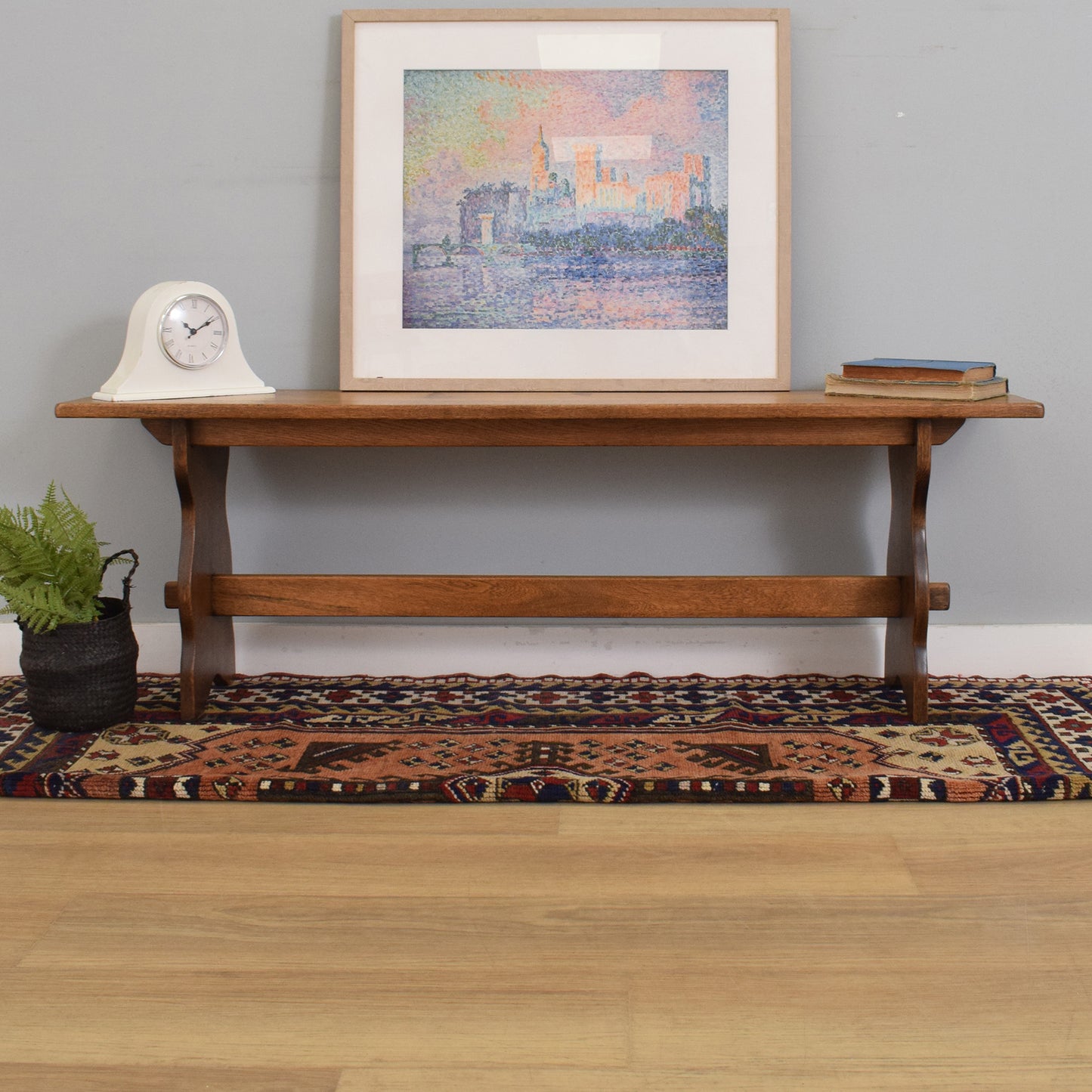 Refinished Oak Bench