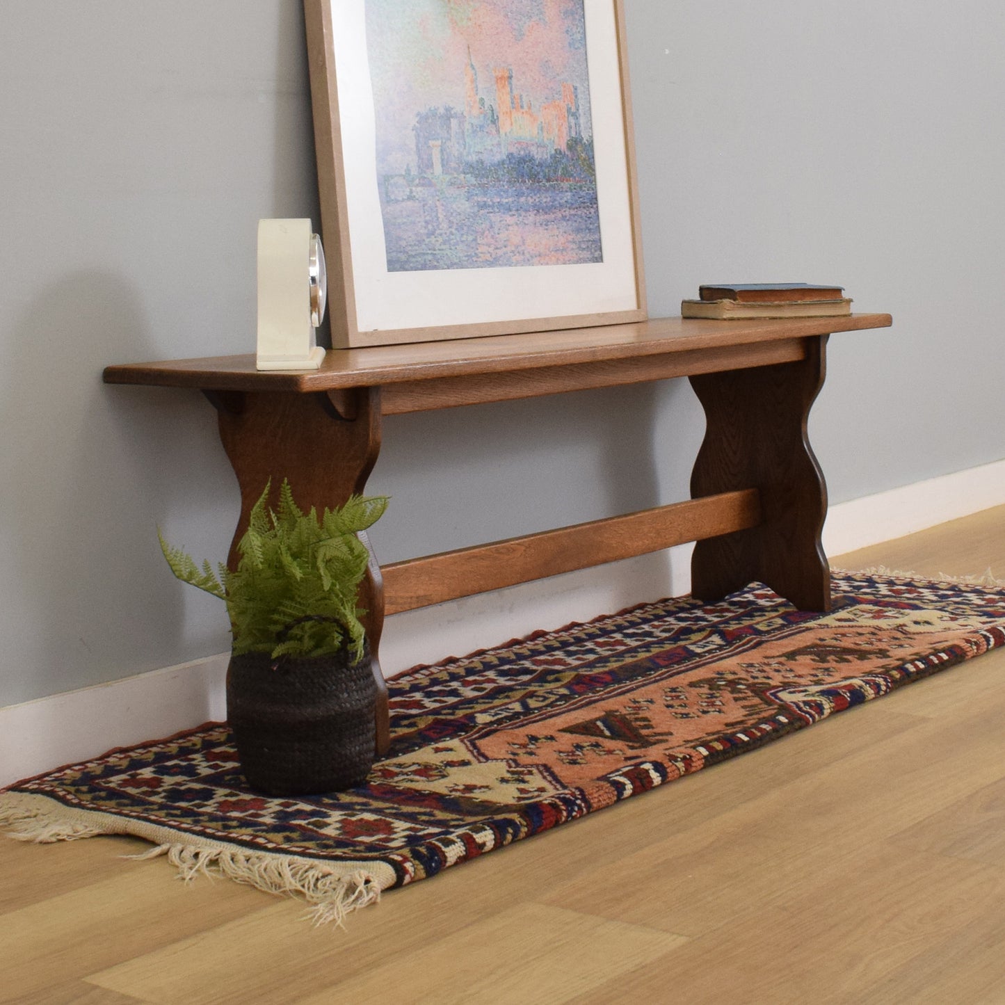 Refinished Oak Bench