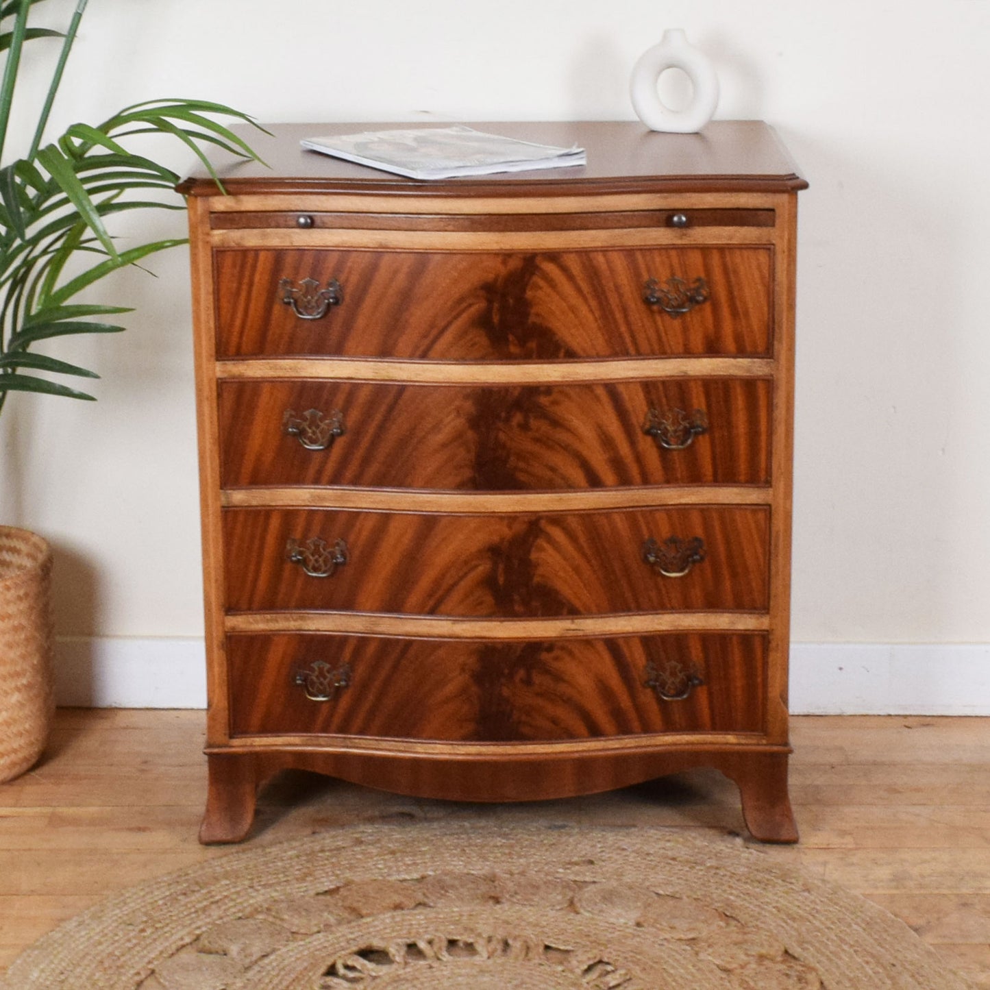 Flamed Mahogany Chest of Drawers