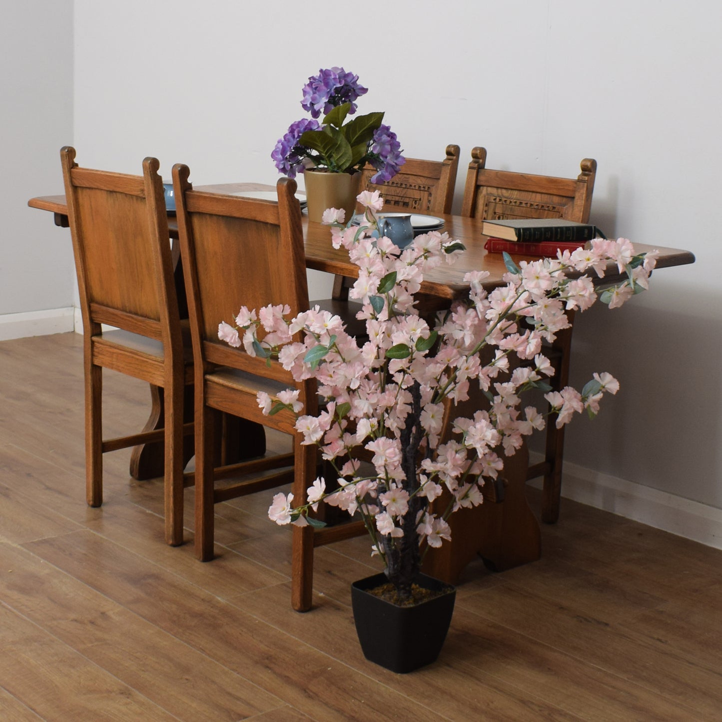 Webber Oak Dining Table and Four Chairs