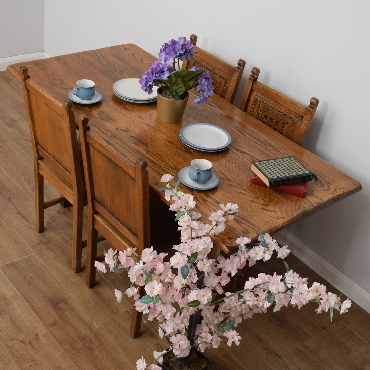 Webber Oak Dining Table and Four Chairs