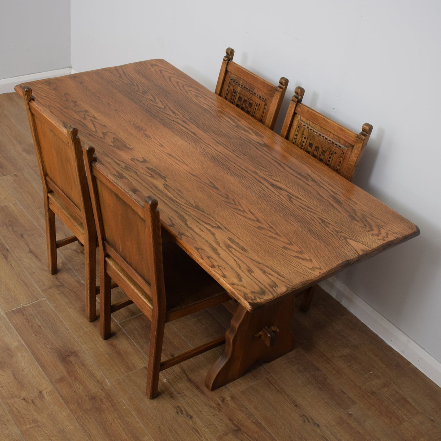 Webber Oak Dining Table and Four Chairs