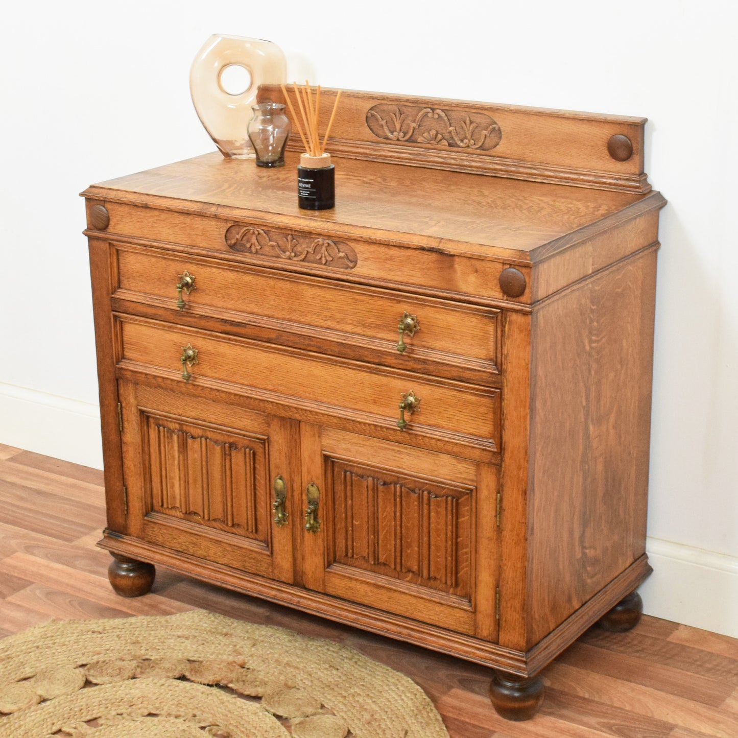 Linenfold Oak Cabinet
