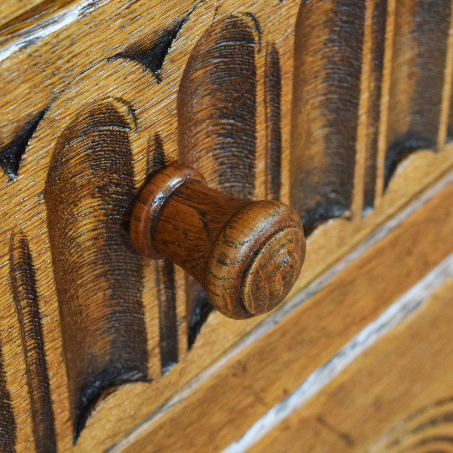 Carved Oak Cabinet