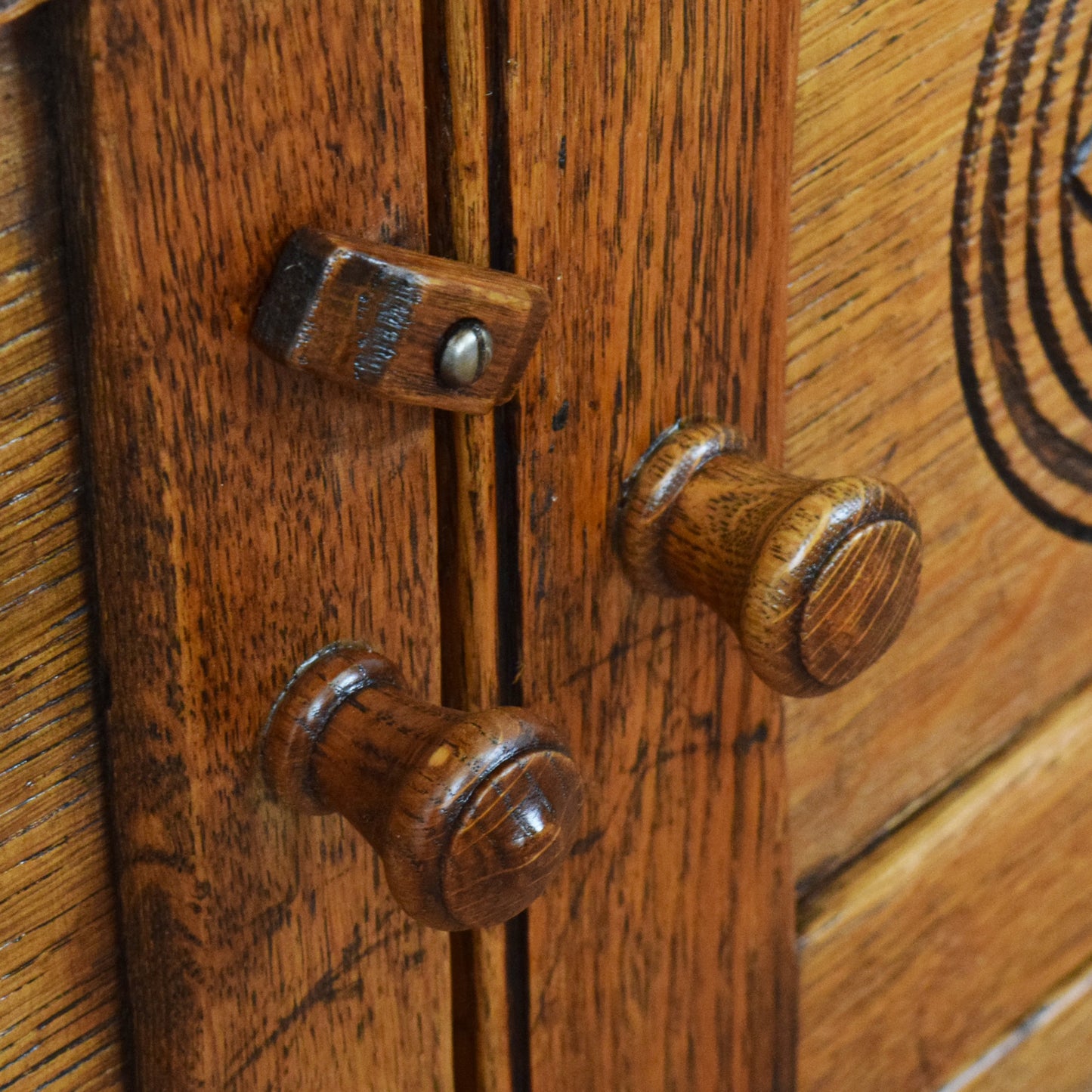 Carved Oak Cabinet