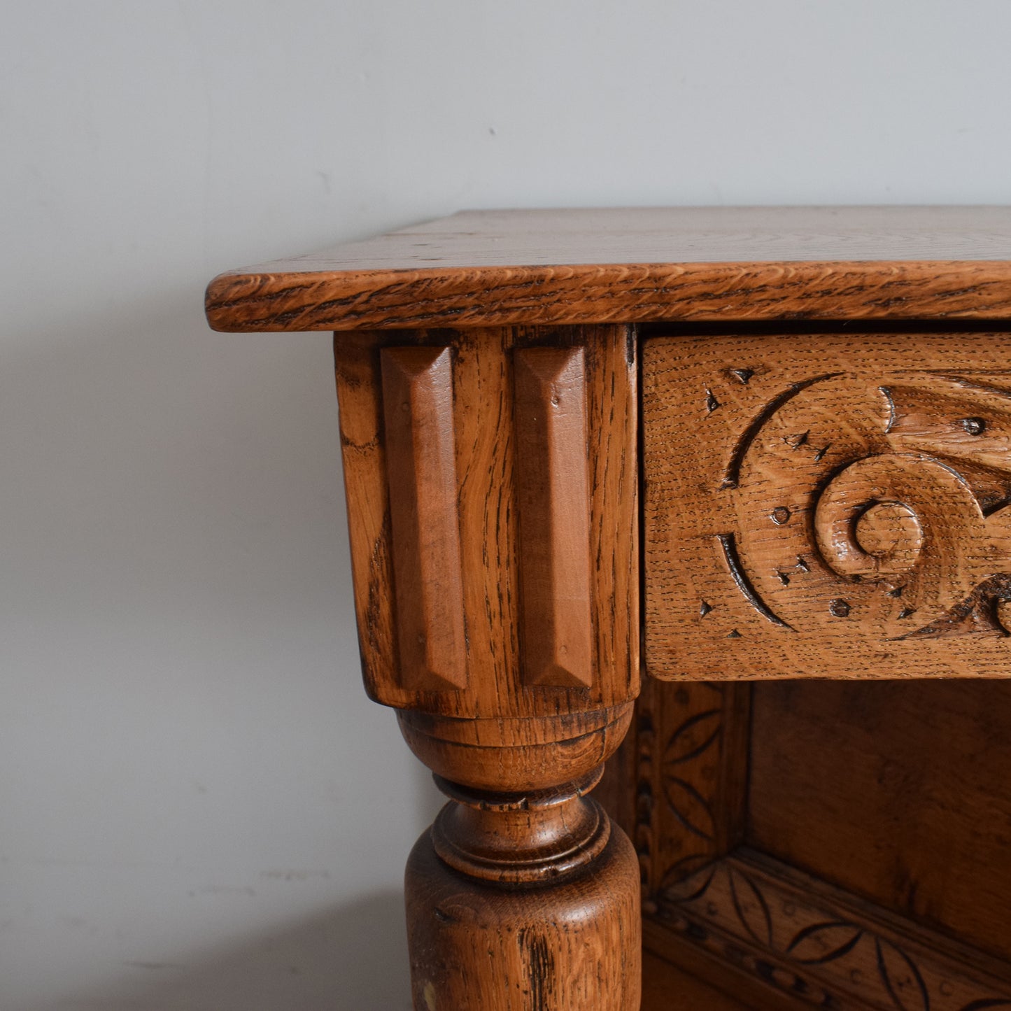 Large Solid Oak Court Cabinet