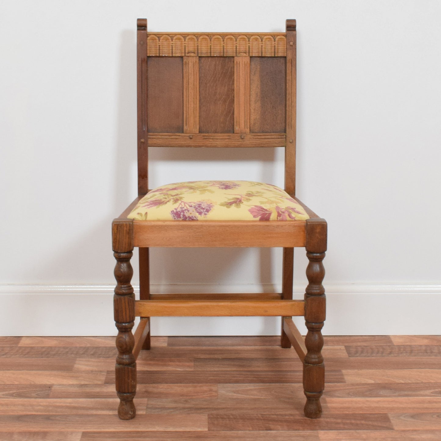 Restored Oak Drop Leaf Table and Four Chairs