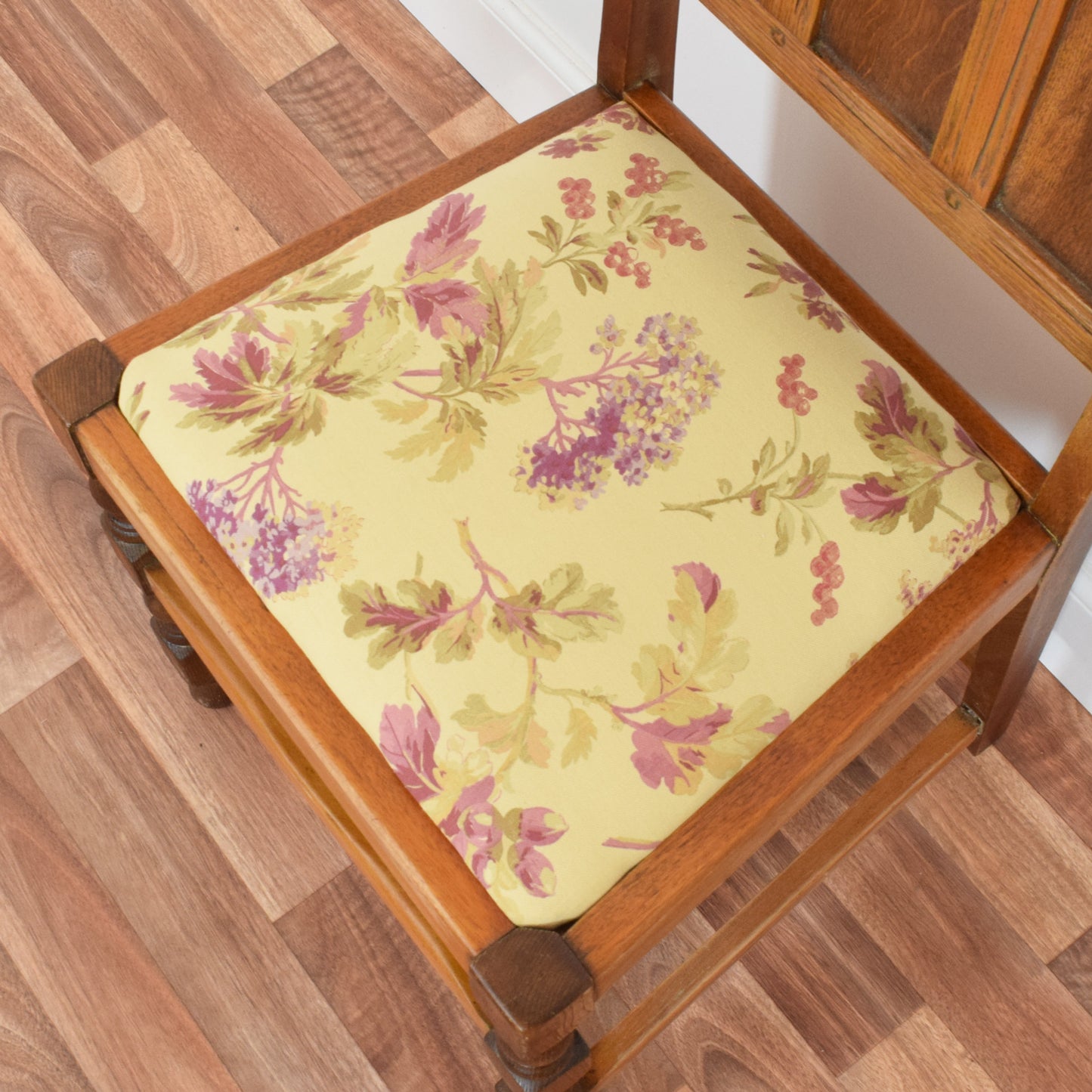 Restored Oak Drop Leaf Table and Four Chairs