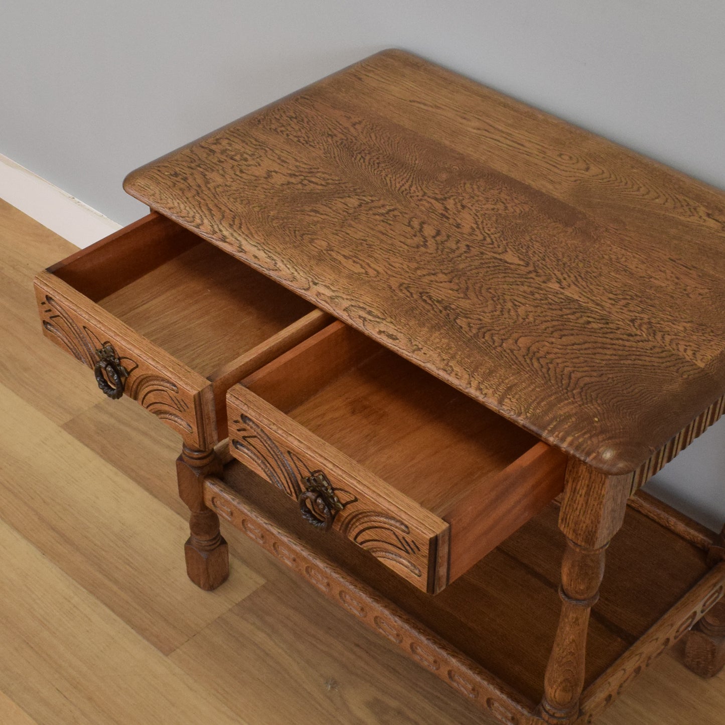 Restored Oak Hall Table