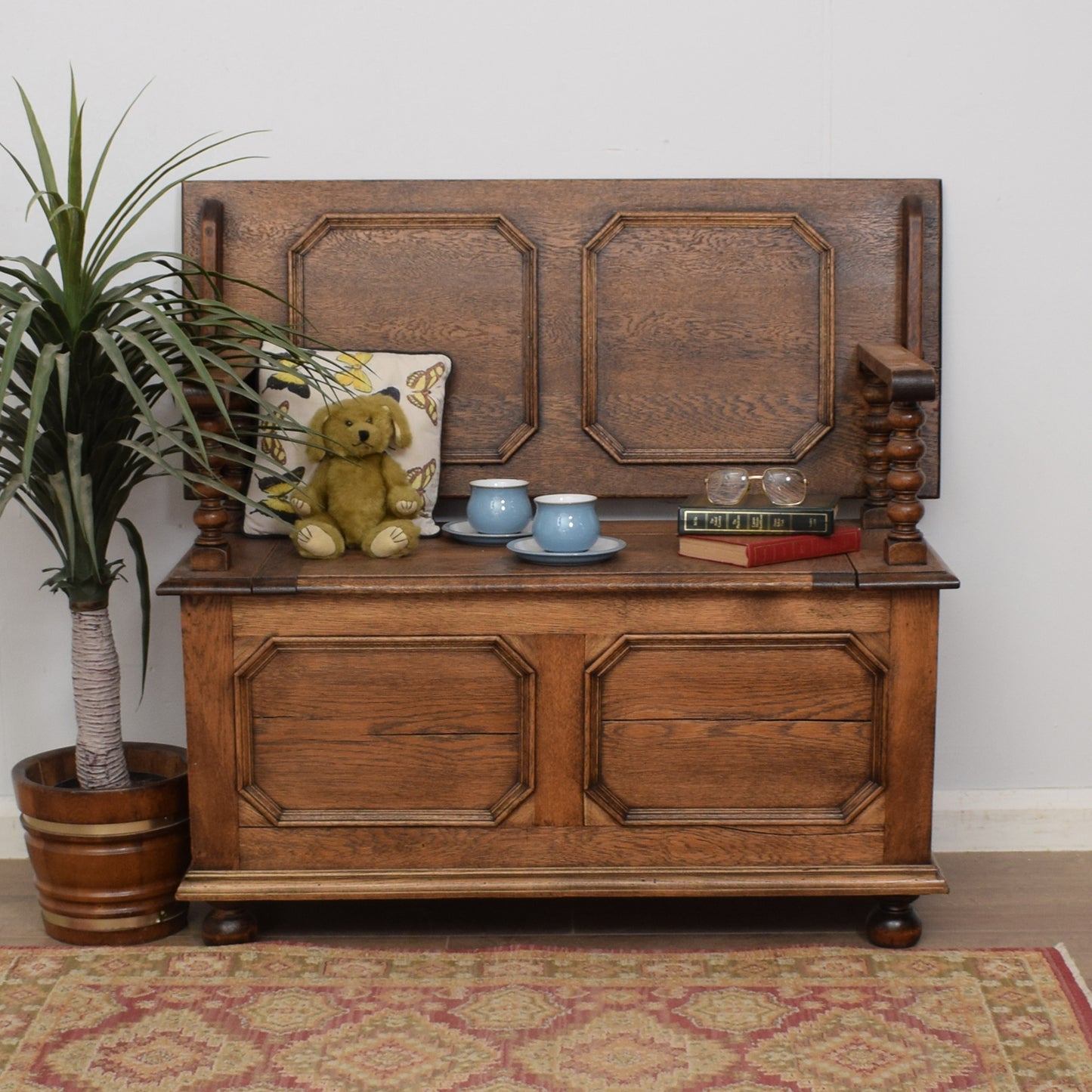 Restored Oak Monks Bench