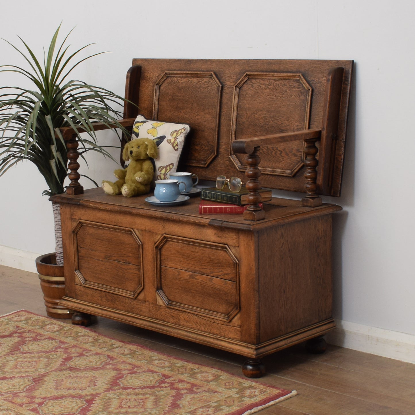 Restored Oak Monks Bench